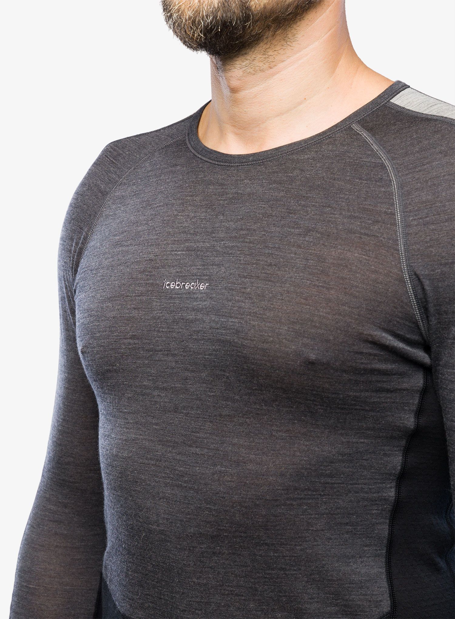 Funkční mikina Icebreaker 125 ZoneKnit LS Crewe - jet/black
