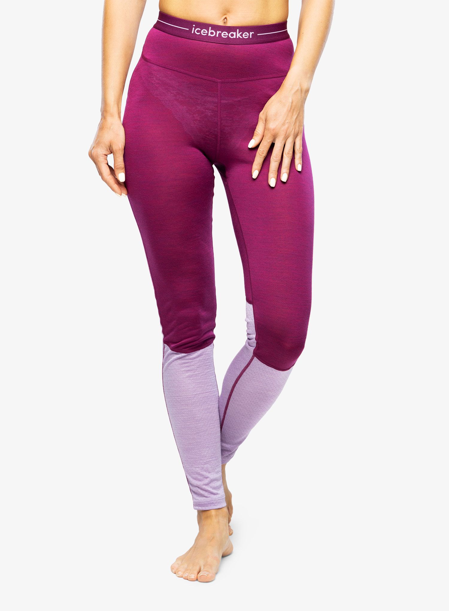 Termo legíny dámské Icebreaker 125 ZoneKnit Leggings - berry