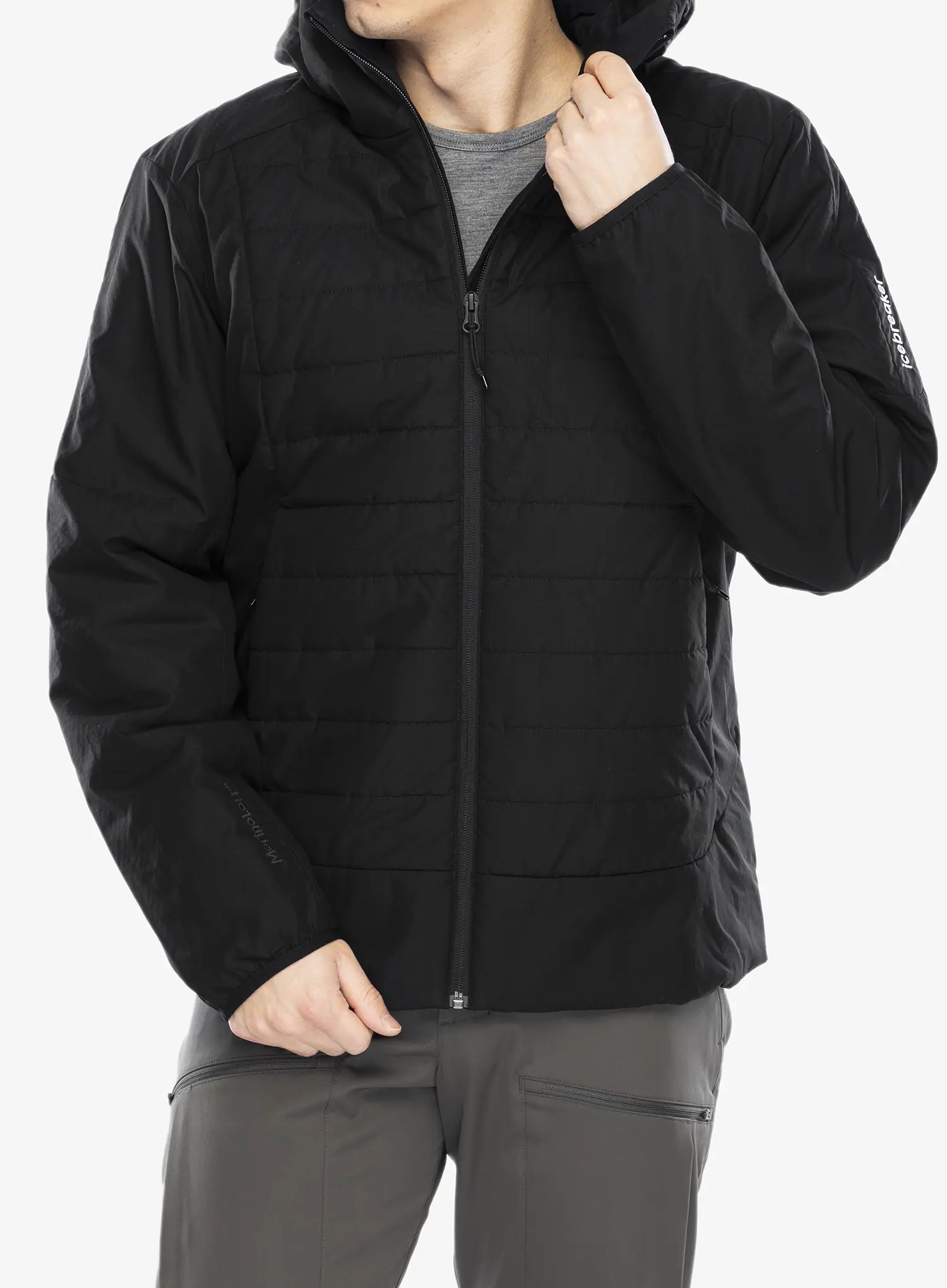 Zateplená bunda Icebreaker 1360 Merino Loft Jacket - black