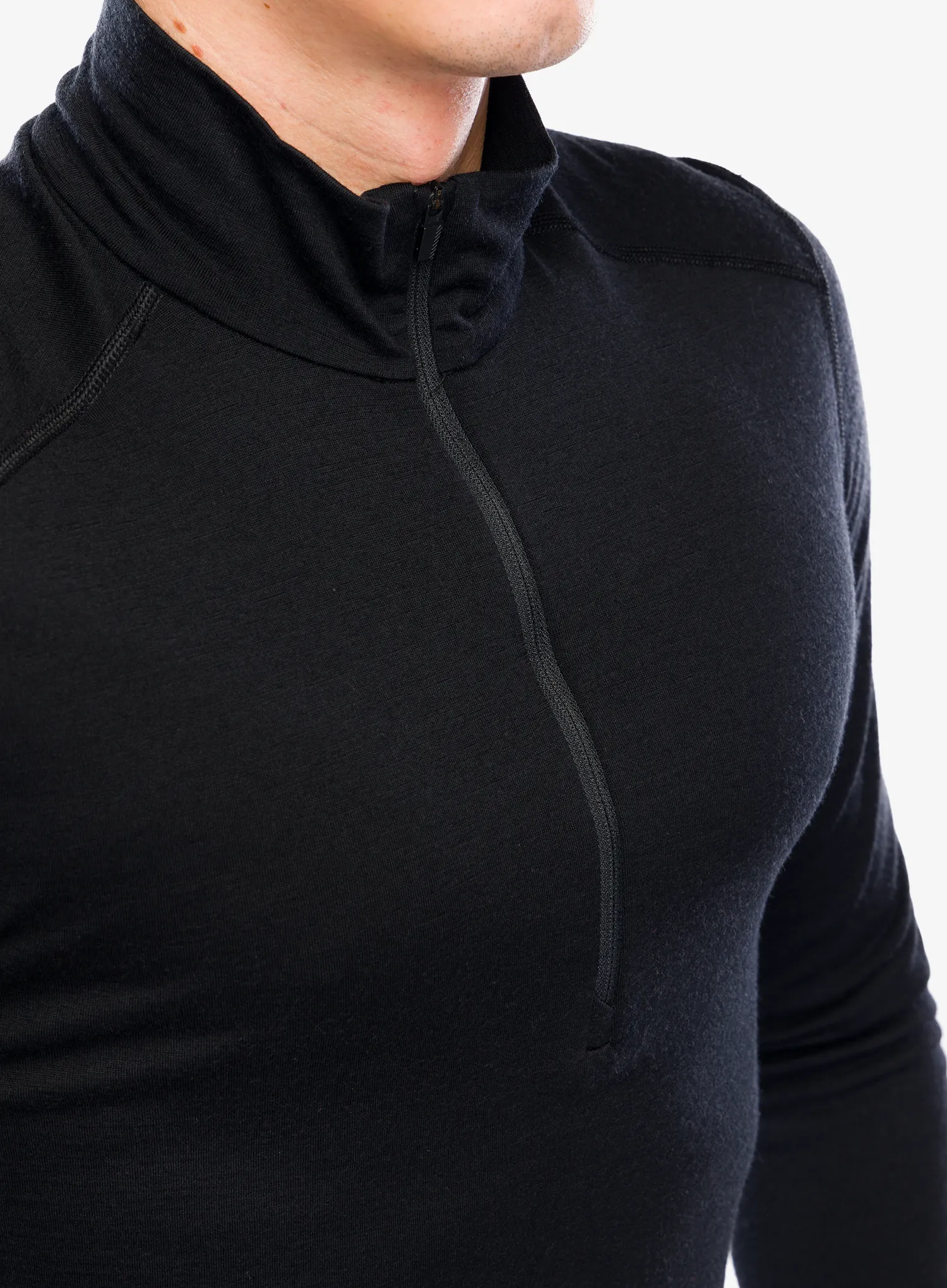 Termální mikina Icebreaker 200 Oasis L/S Half Zip - black