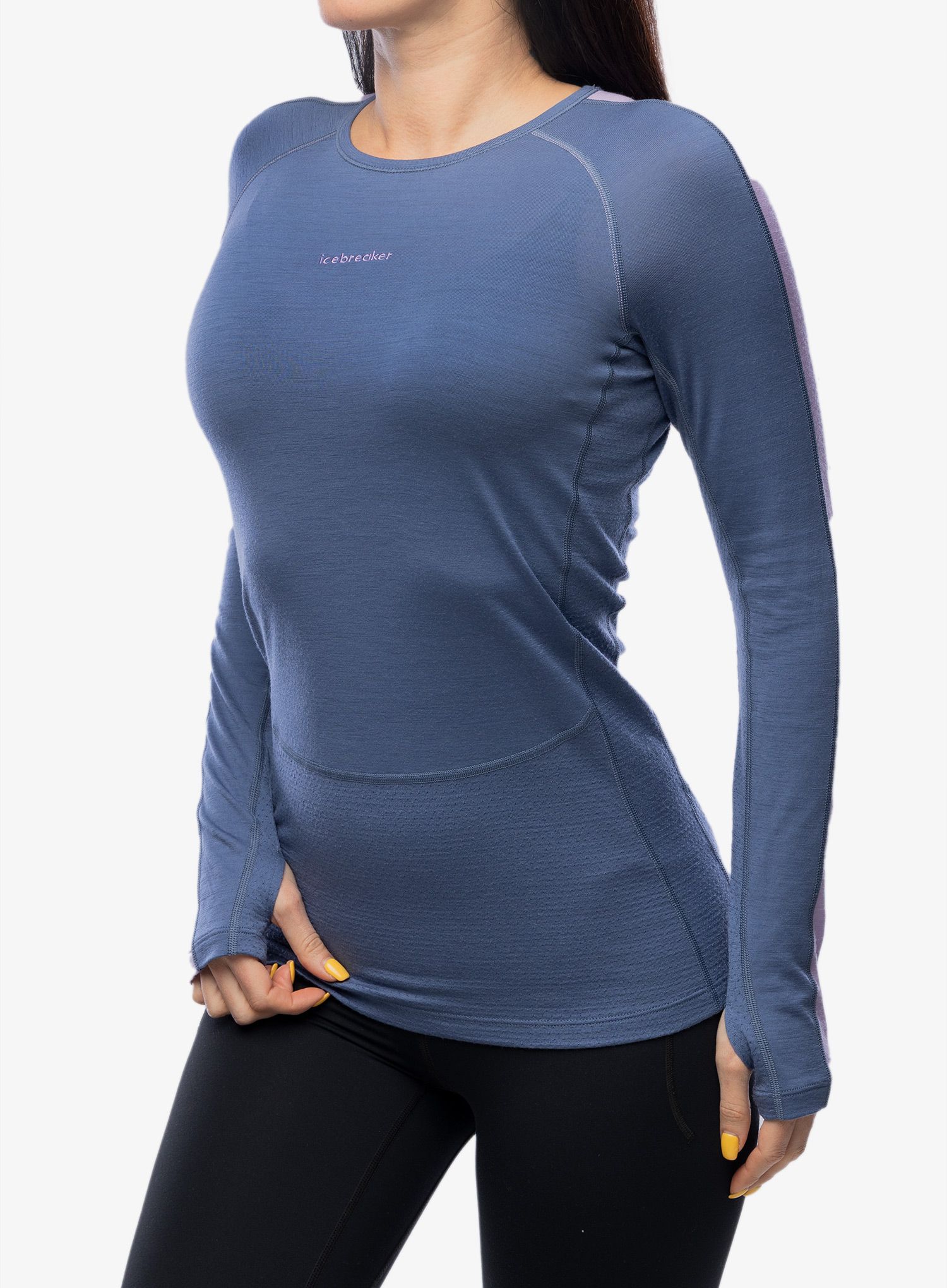 Dámská mikina Icebreaker 200 ZoneKnit LS Crewe - dawn/purple
