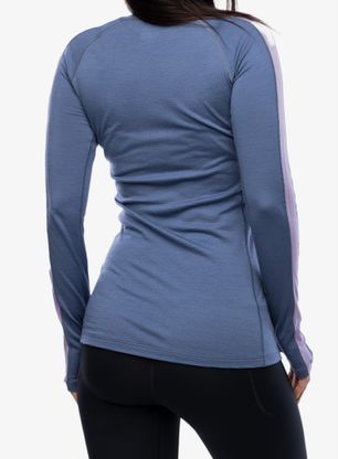 Dámská mikina Icebreaker 200 ZoneKnit LS Crewe - dawn/purple