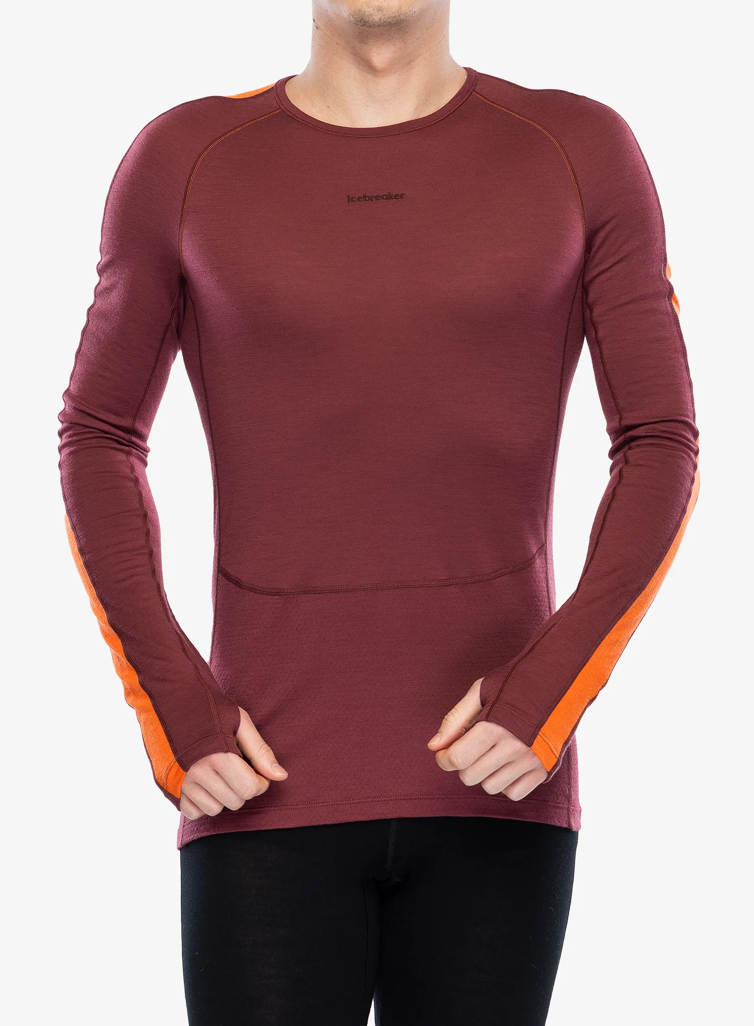 Funkční mikina Icebreaker 200 ZoneKnit LS Crewe - port/blaze/cb