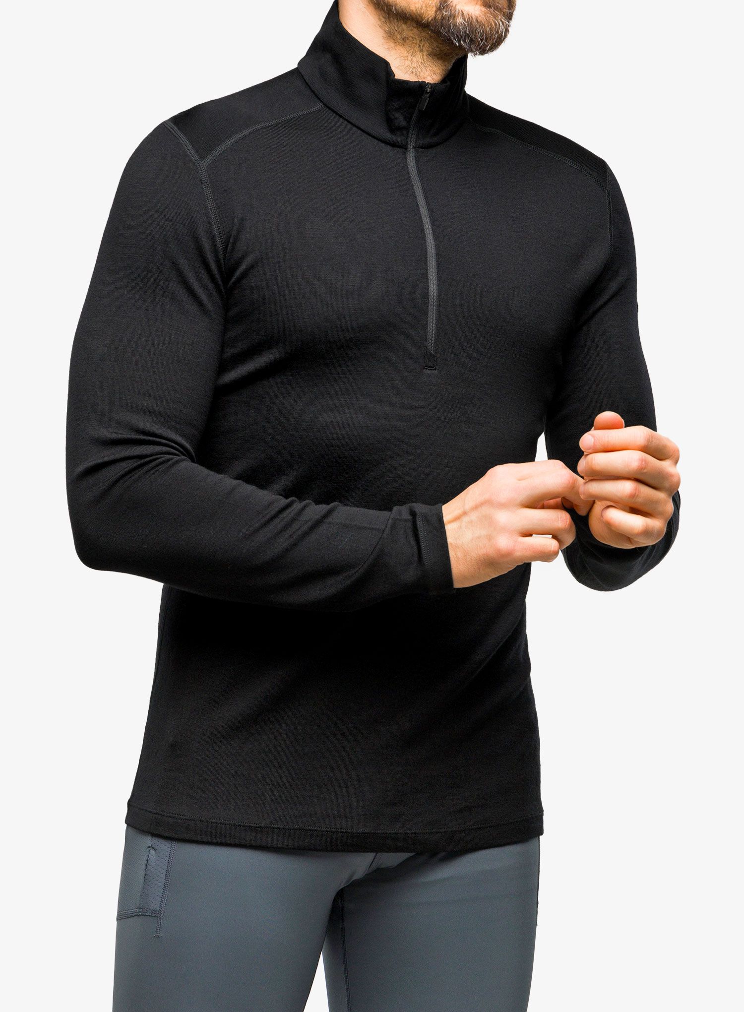 Termální mikina Icebreaker 260 Tech L/S Half Zip - black
