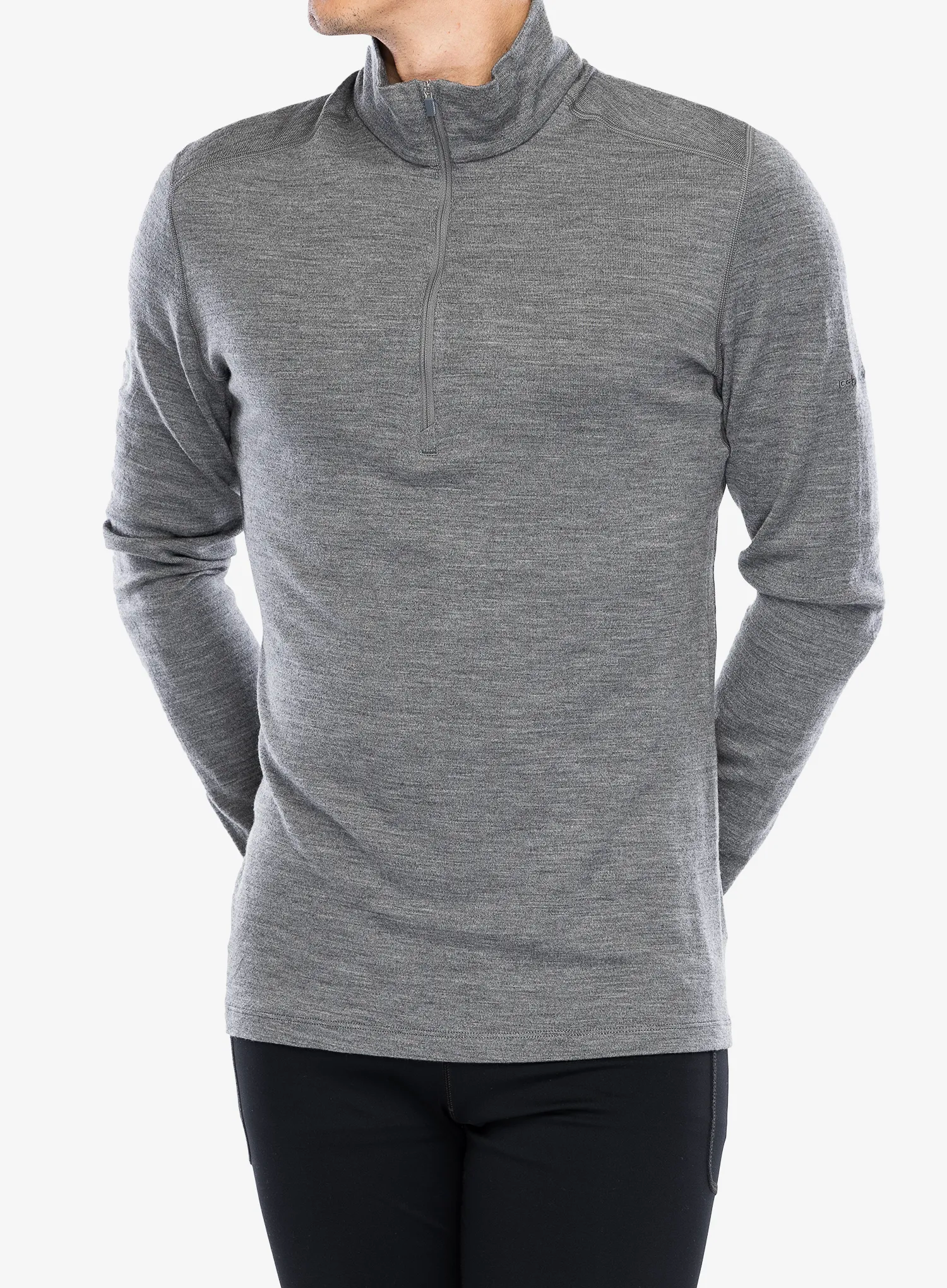 Funkční mikina Icebreaker 260 Tech L/S Half Zip - gritstone hthr