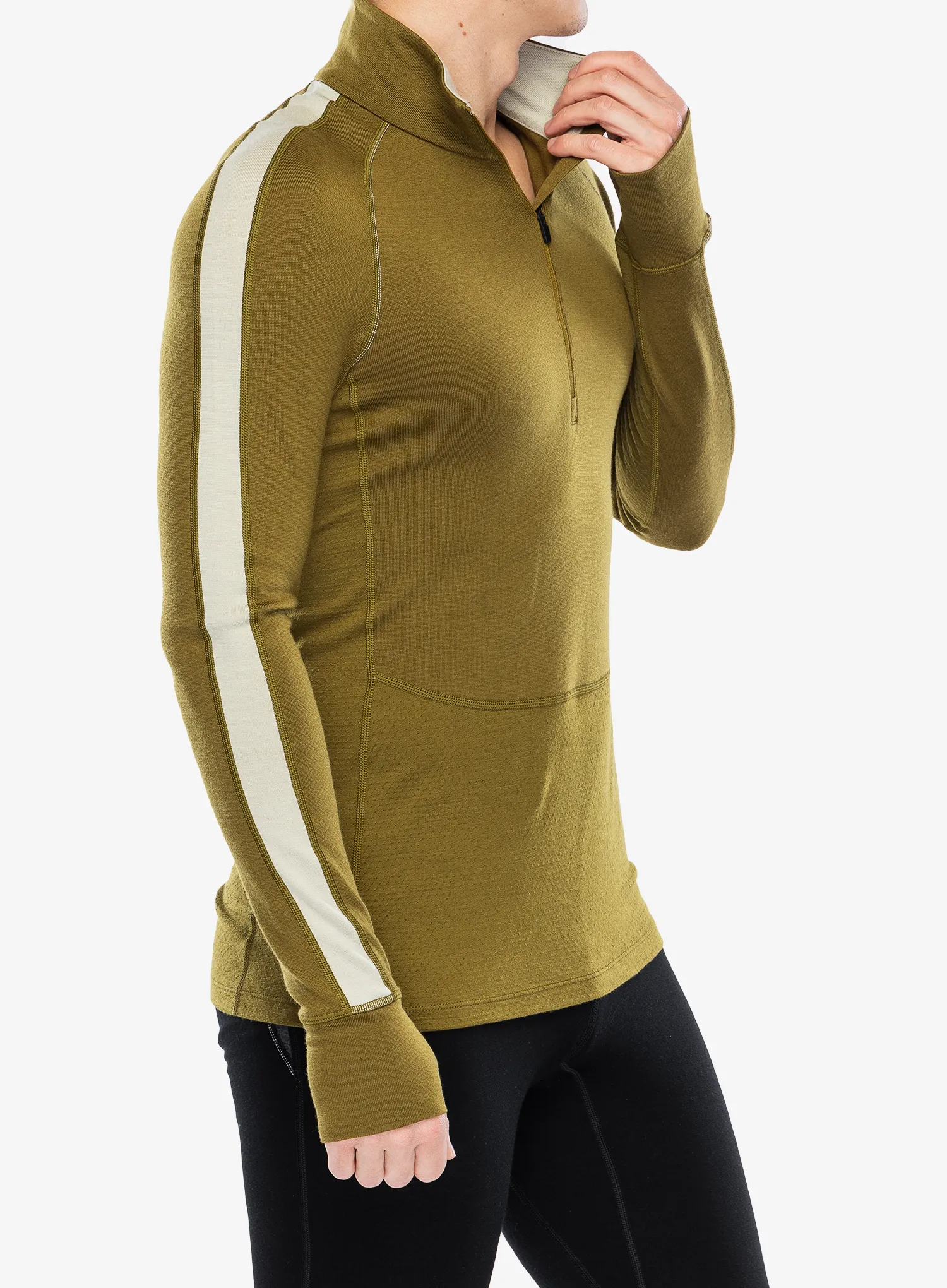Funkční mikina Icebreaker 260 ZoneKnit LS Half Zip - algae/ashen/cb