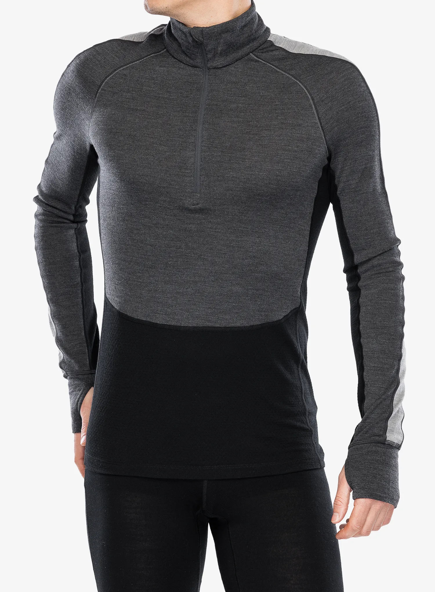 Funkční mikina Icebreaker 260 ZoneKnit LS Half Zip - jet/metro