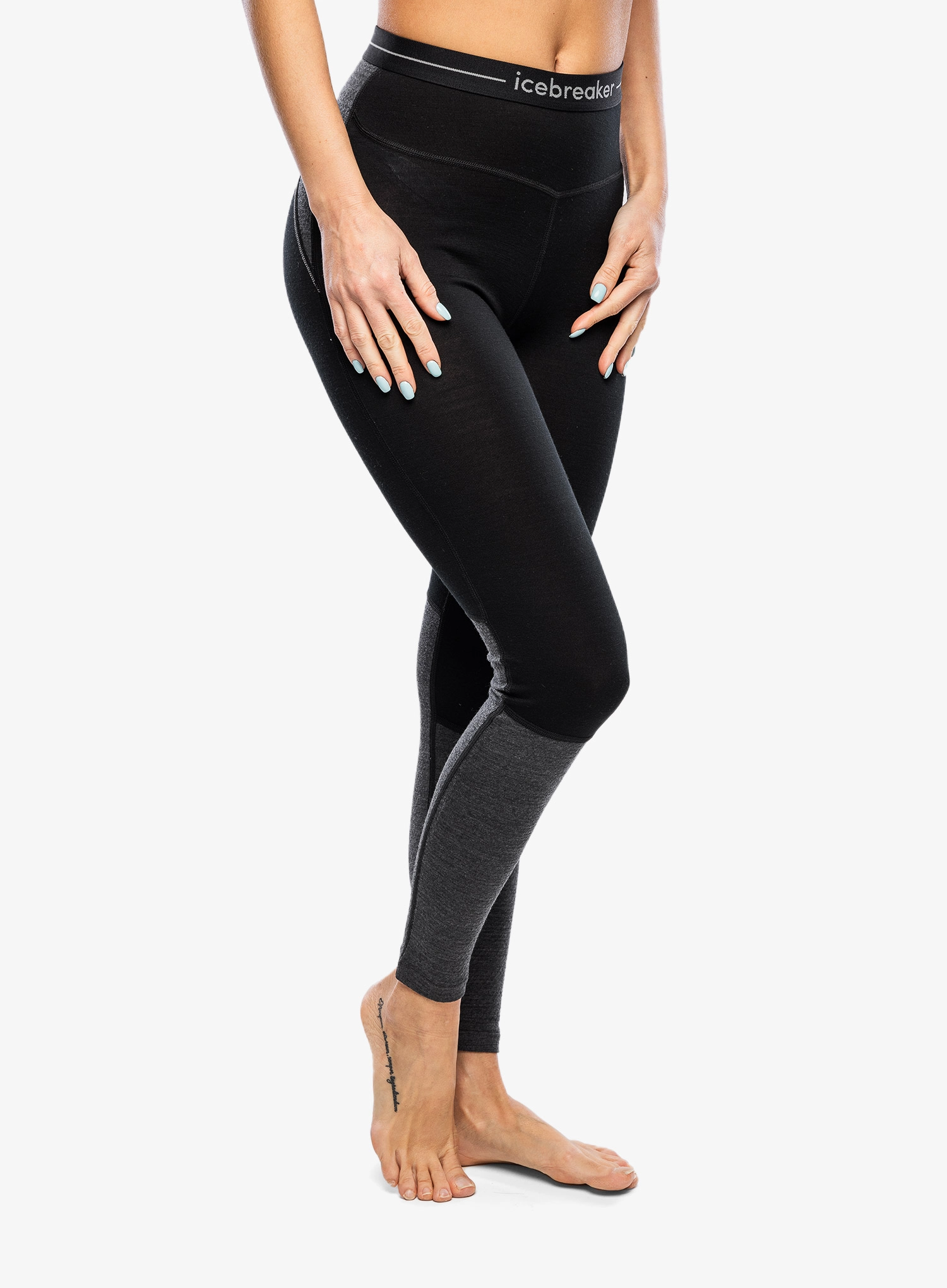 Termolegíny dámské Icebreaker 260 ZoneKnit Leggings - black/jet