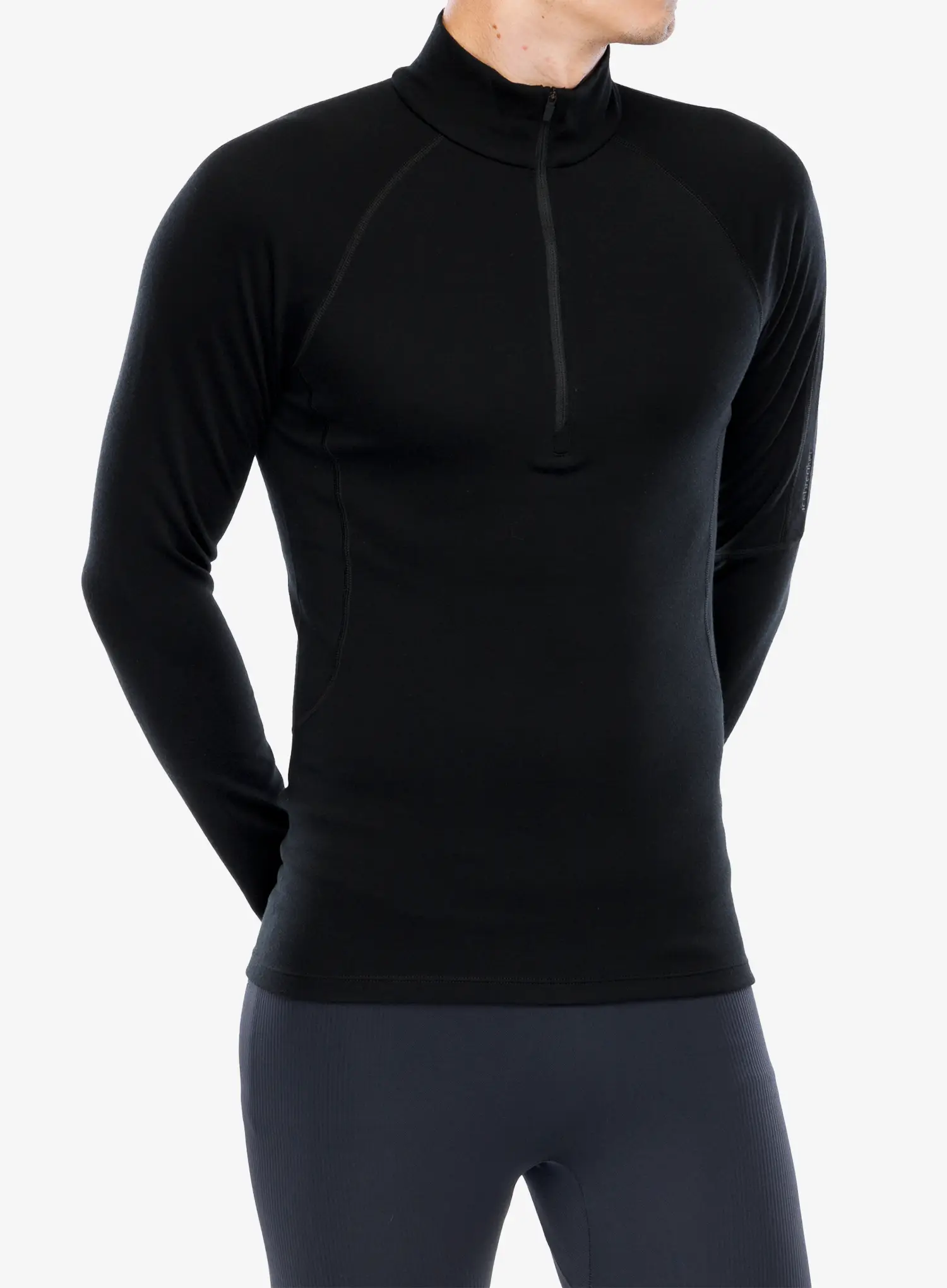 Funkční mikina Icebreaker 300 MerinoFine Polar LS Half Zip - black