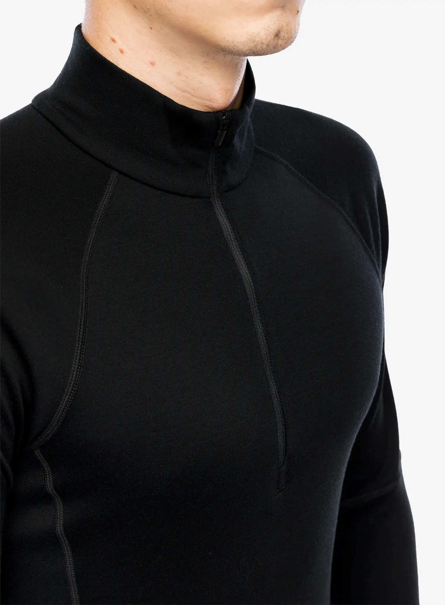 Funkční mikina Icebreaker 300 MerinoFine Polar LS Half Zip - black