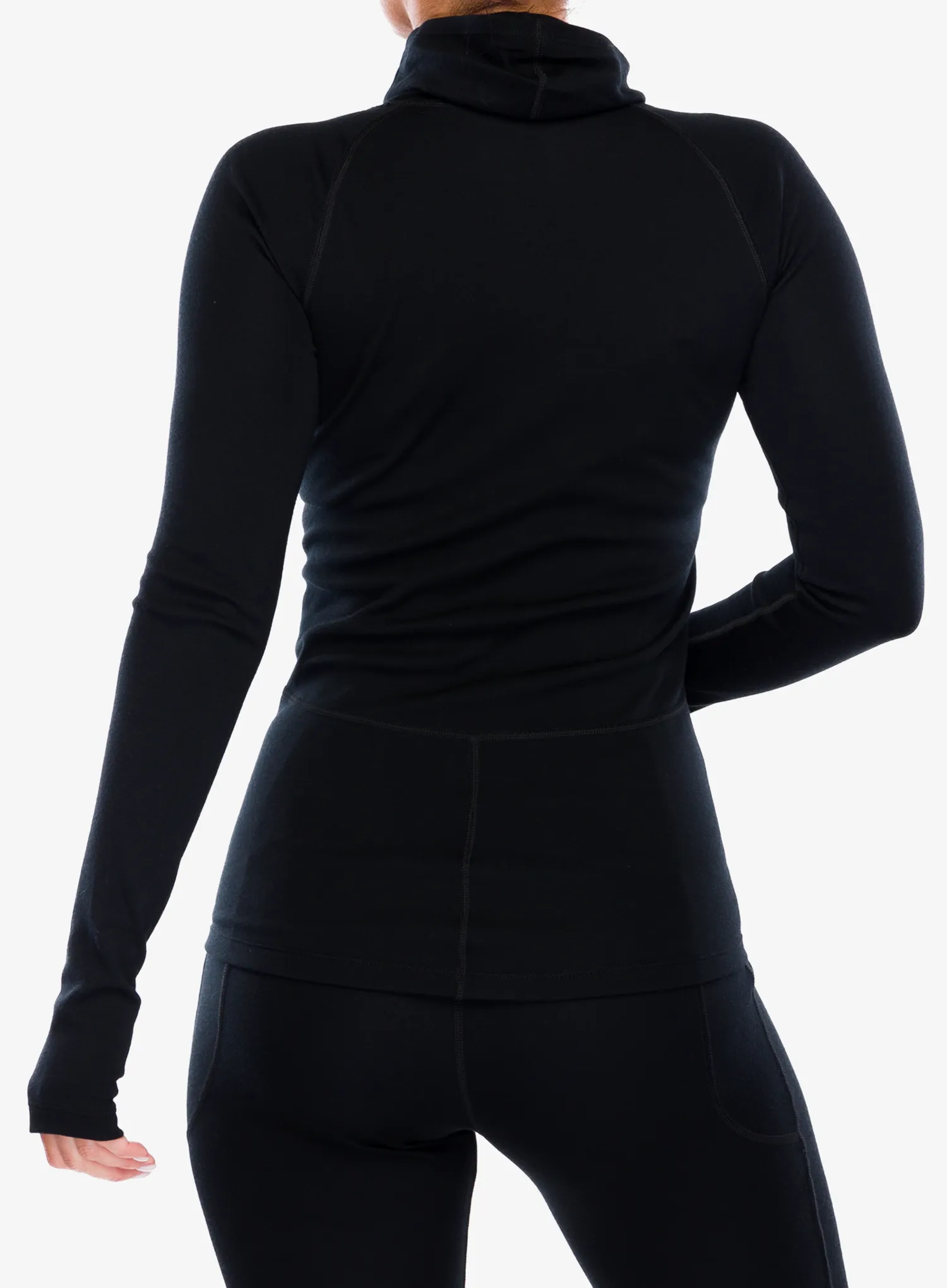 Dámská funkční mikina Icebreaker 300 Merino Fine Polar LS Roll Neck - black