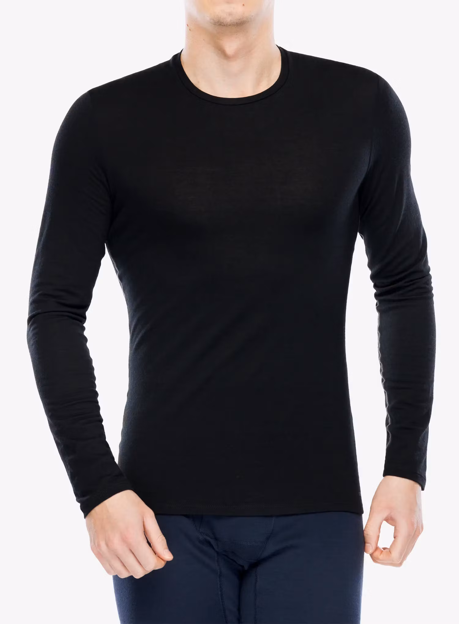 Funkční mikina Icebreaker Anatomica LS Crewe - black