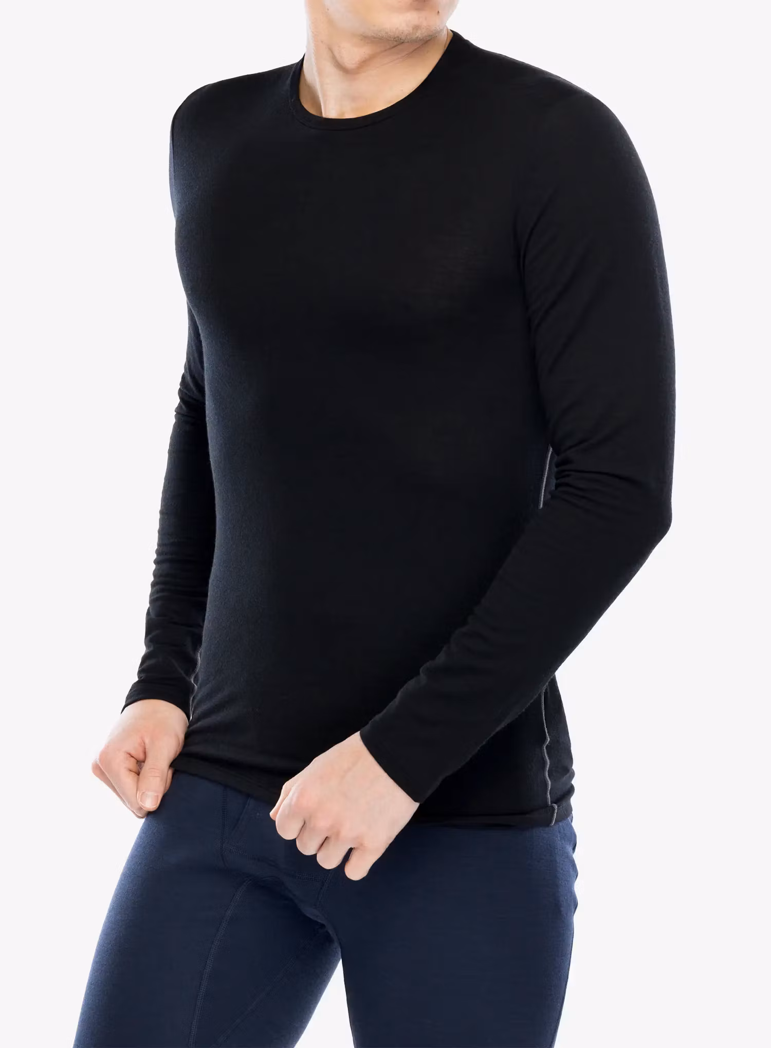 Funkční mikina Icebreaker Anatomica LS Crewe - black