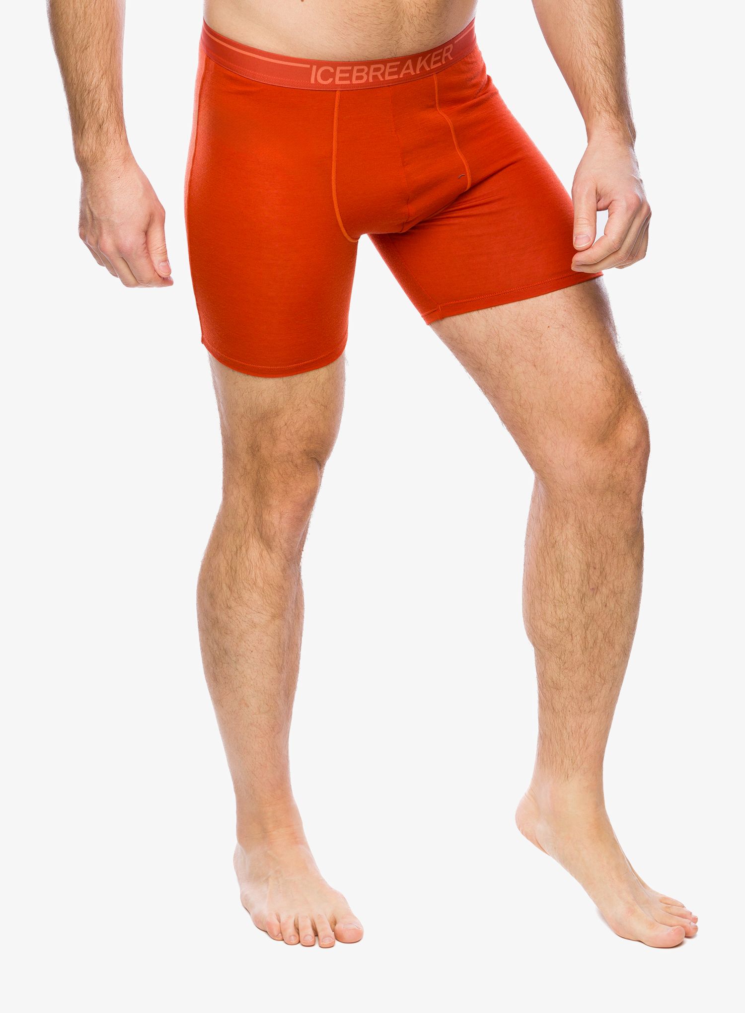 Funkční boxerky Icebreaker Anatomica Long Boxers - molten