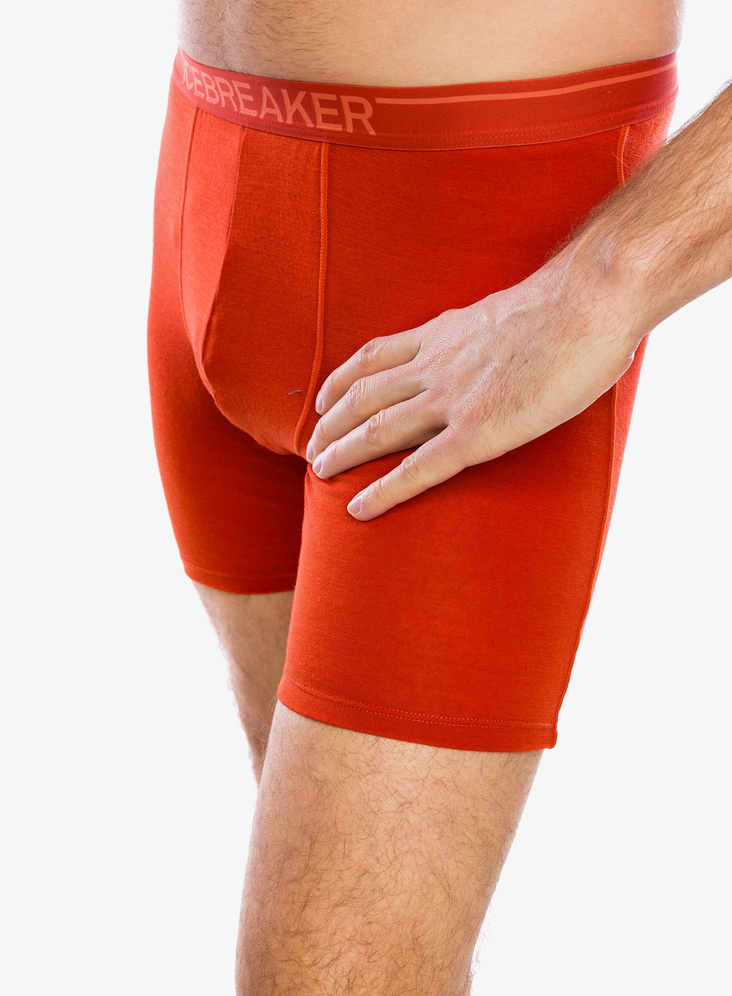 Funkční boxerky Icebreaker Anatomica Long Boxers - molten