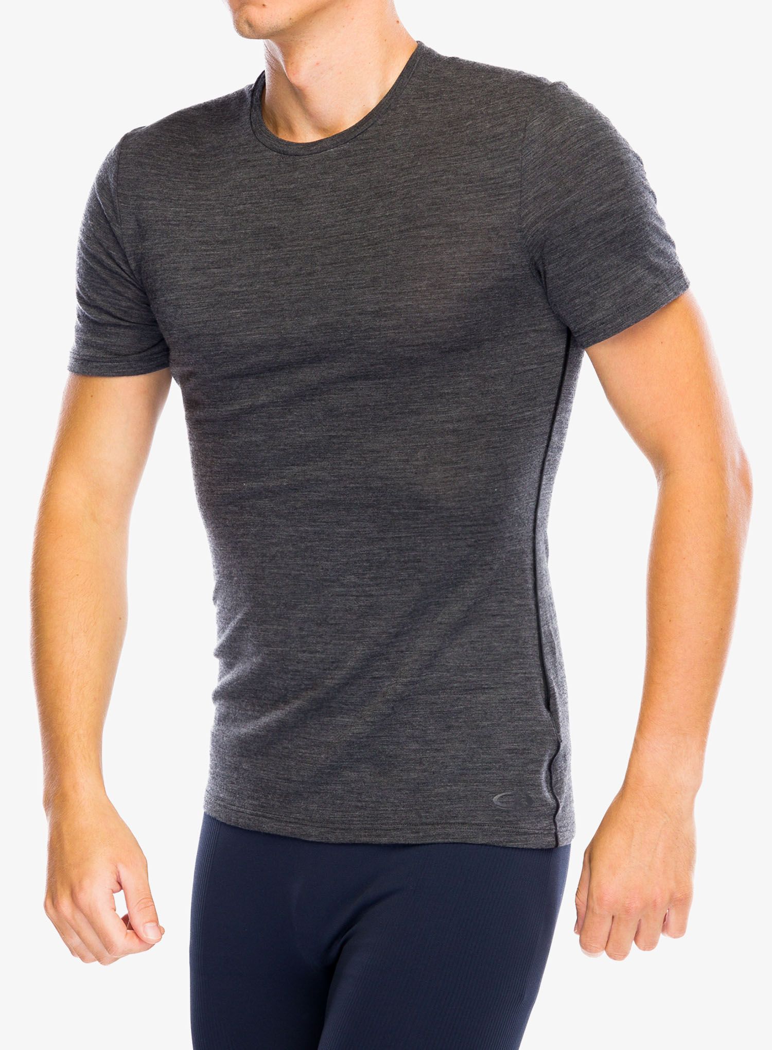 Termotriko Icebreaker Anatomica S/S Crewe - jet hthr