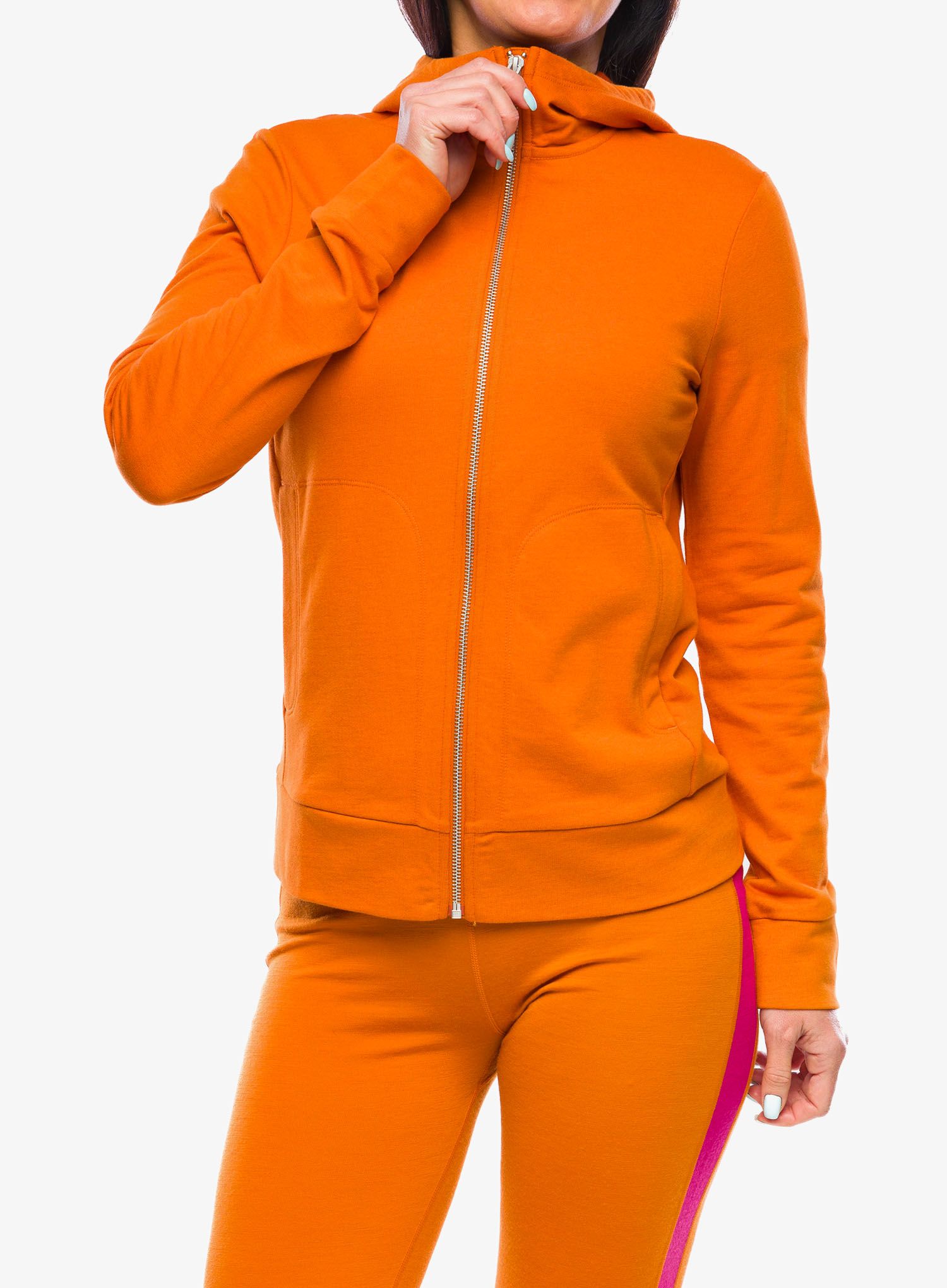 Dámská mikina Icebreaker Central Classic LS Zip Hoodie - earth