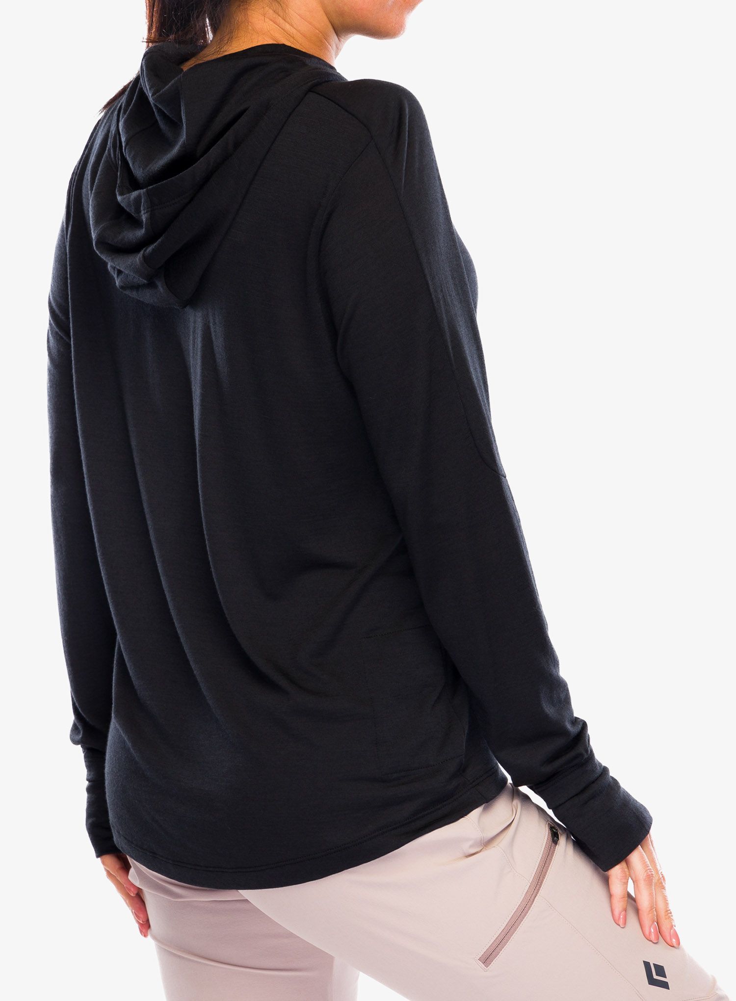 Dámská mikina s kapucí Icebreaker Cool-Lite LS Hoodie - blk