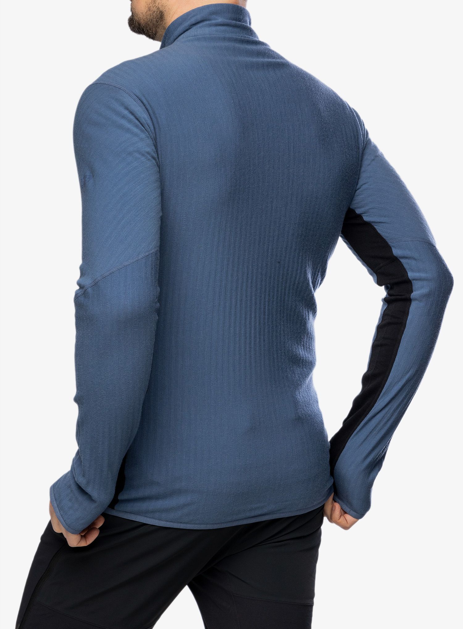 Rozepínací mikina Icebreaker Descender L/S Zip - dawn/black/cb