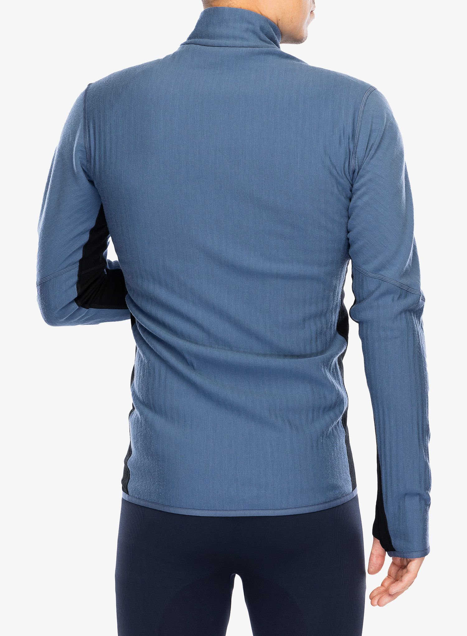 Rozepínací mikina Icebreaker Descender L/S Zip - dawn/black/cb