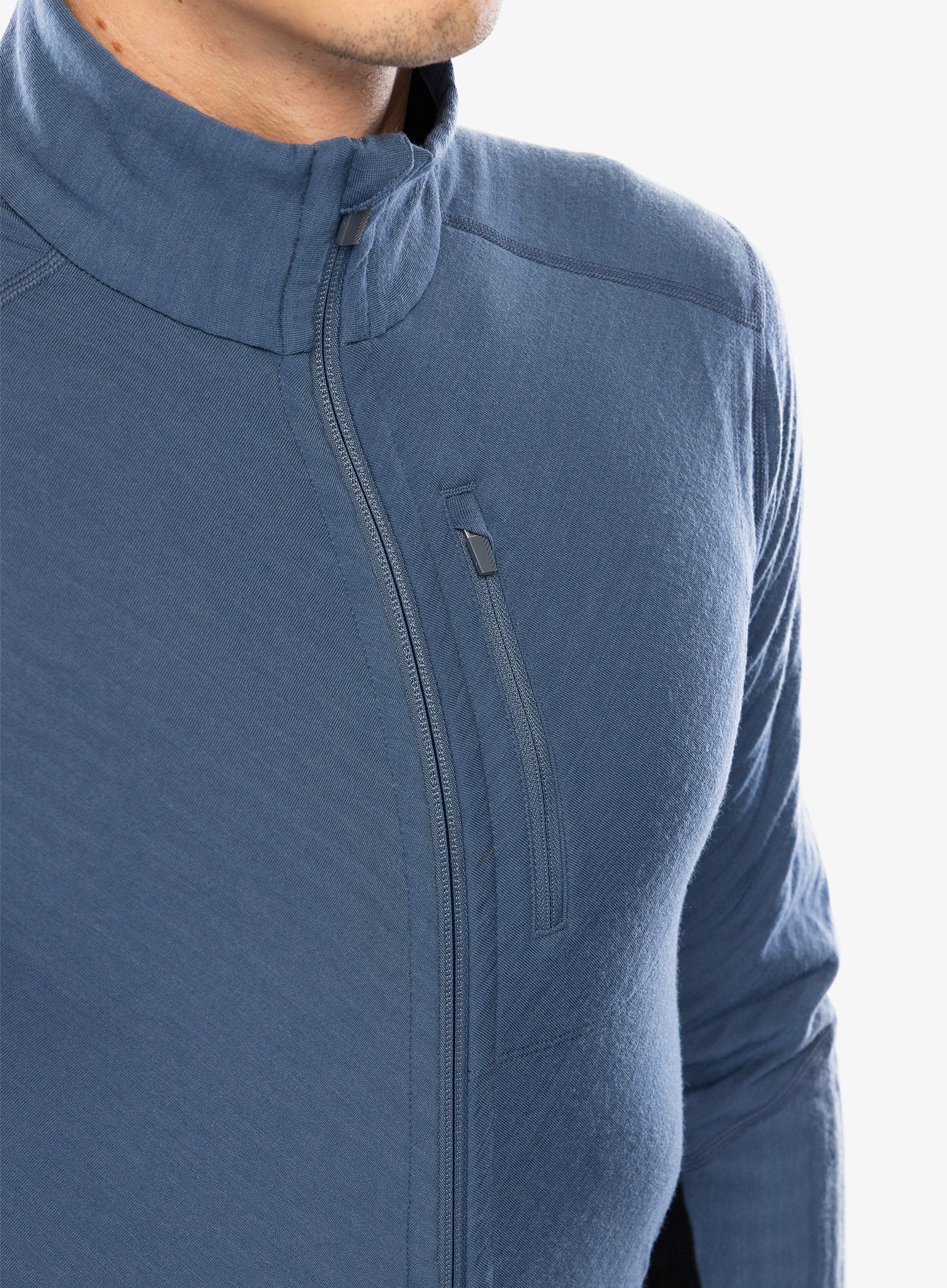 Rozepínací mikina Icebreaker Descender L/S Zip - dawn/black/cb