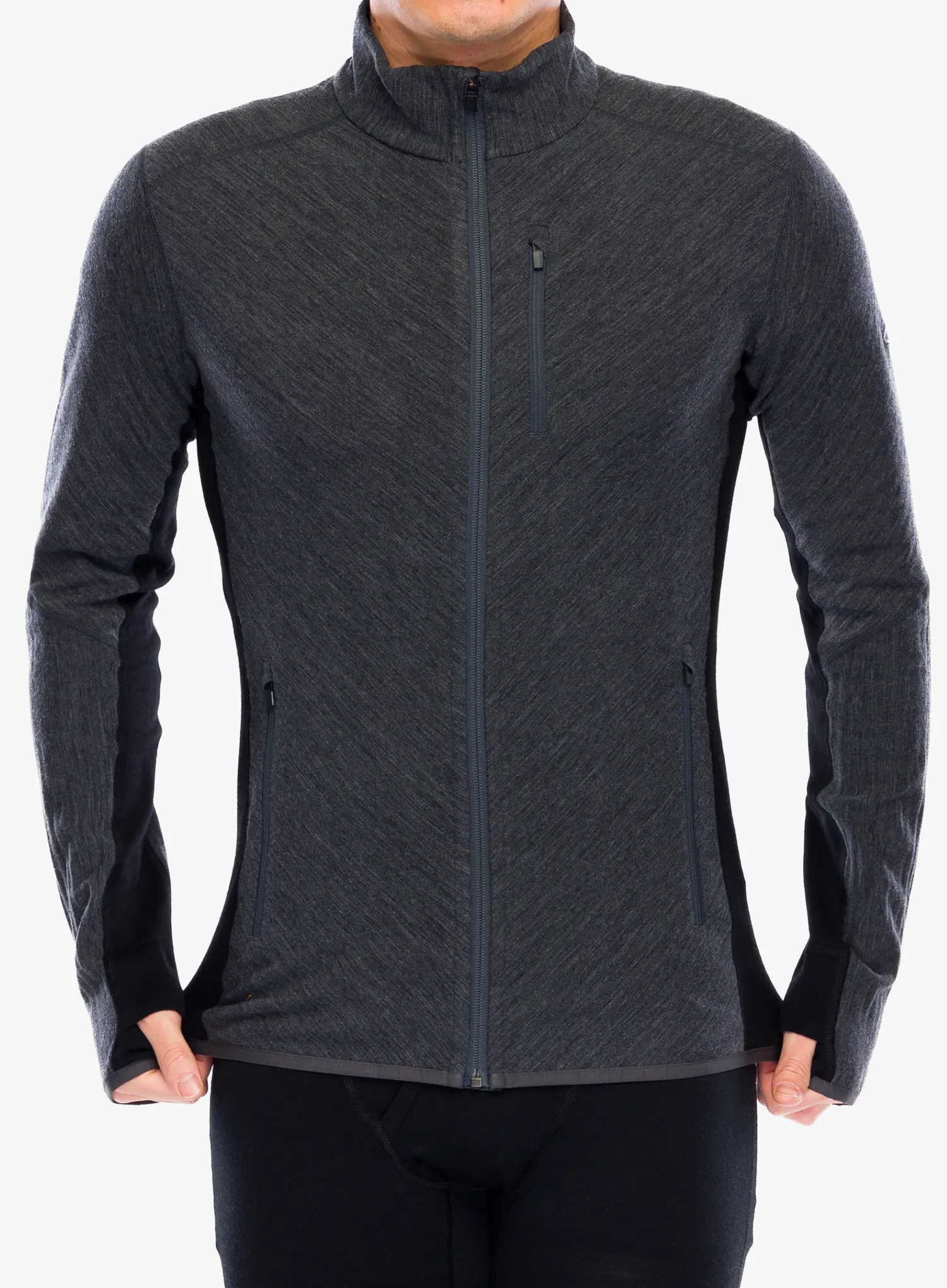 Mikina na zip Icebreaker Descender L/S Zip - jet/black