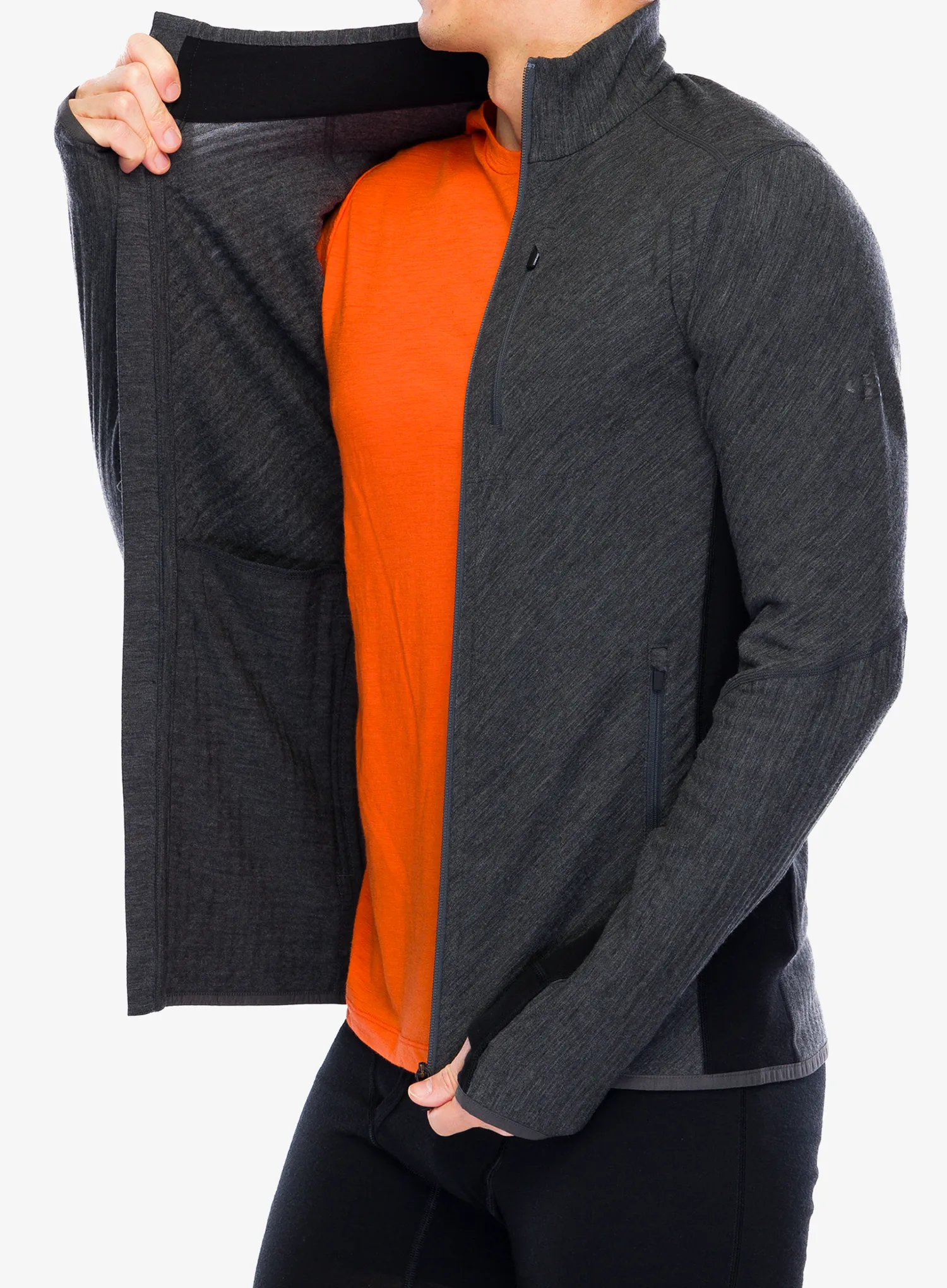 Mikina na zip Icebreaker Descender L/S Zip - jet/black