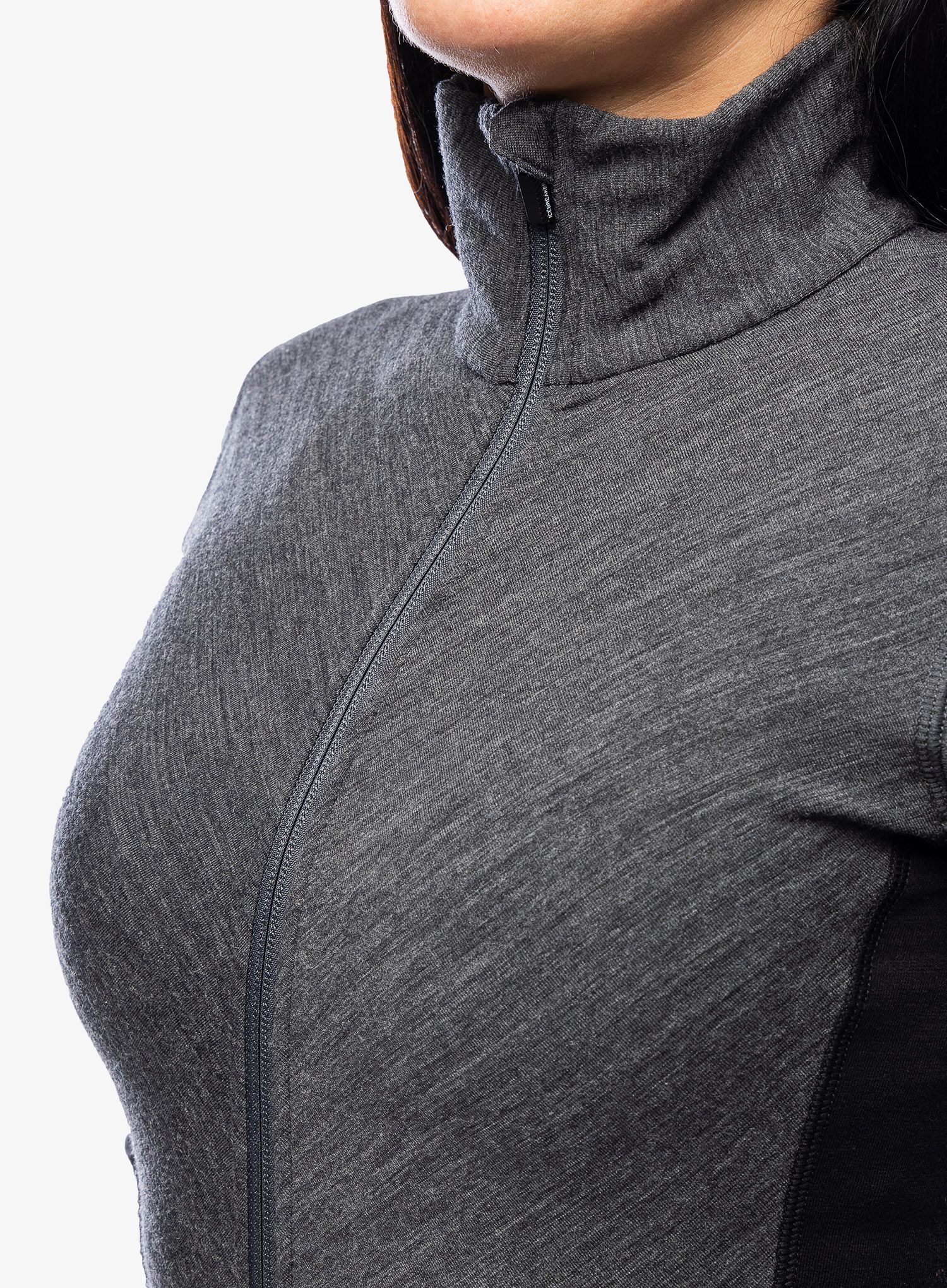 Dámská mikina Icebreaker Descender L/S Zip - jet/black