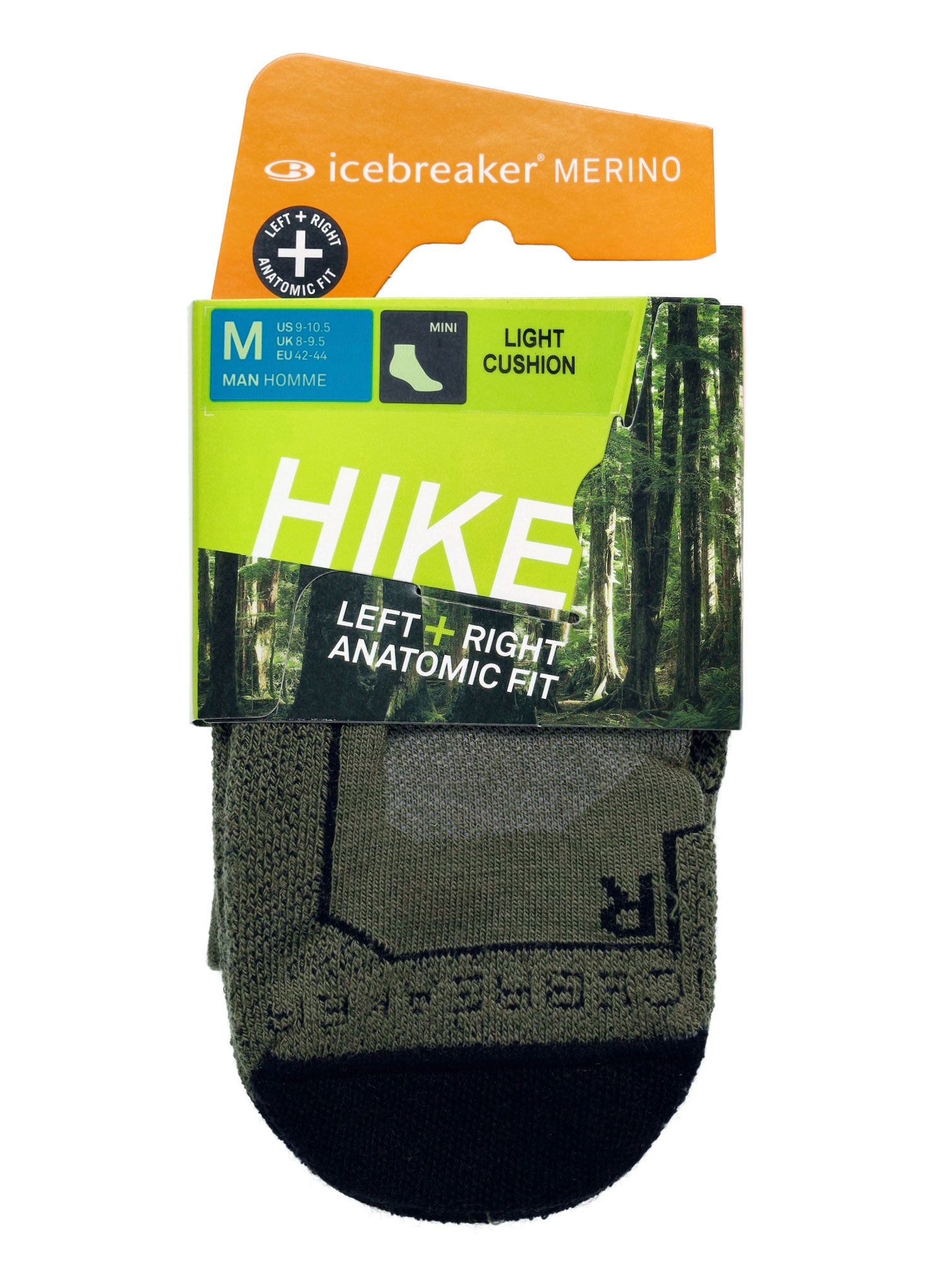 Ponožky merino Icebreaker Hike+ Light Mini - loden/black