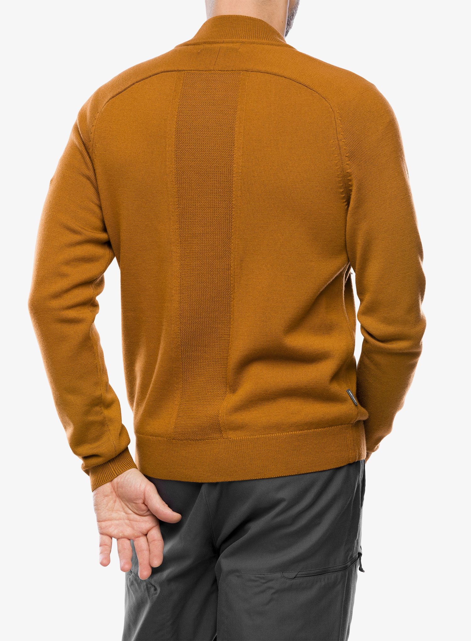 Hybridní bunda Icebreaker ICL ZoneKnit Insulated Knit Bomber - clove