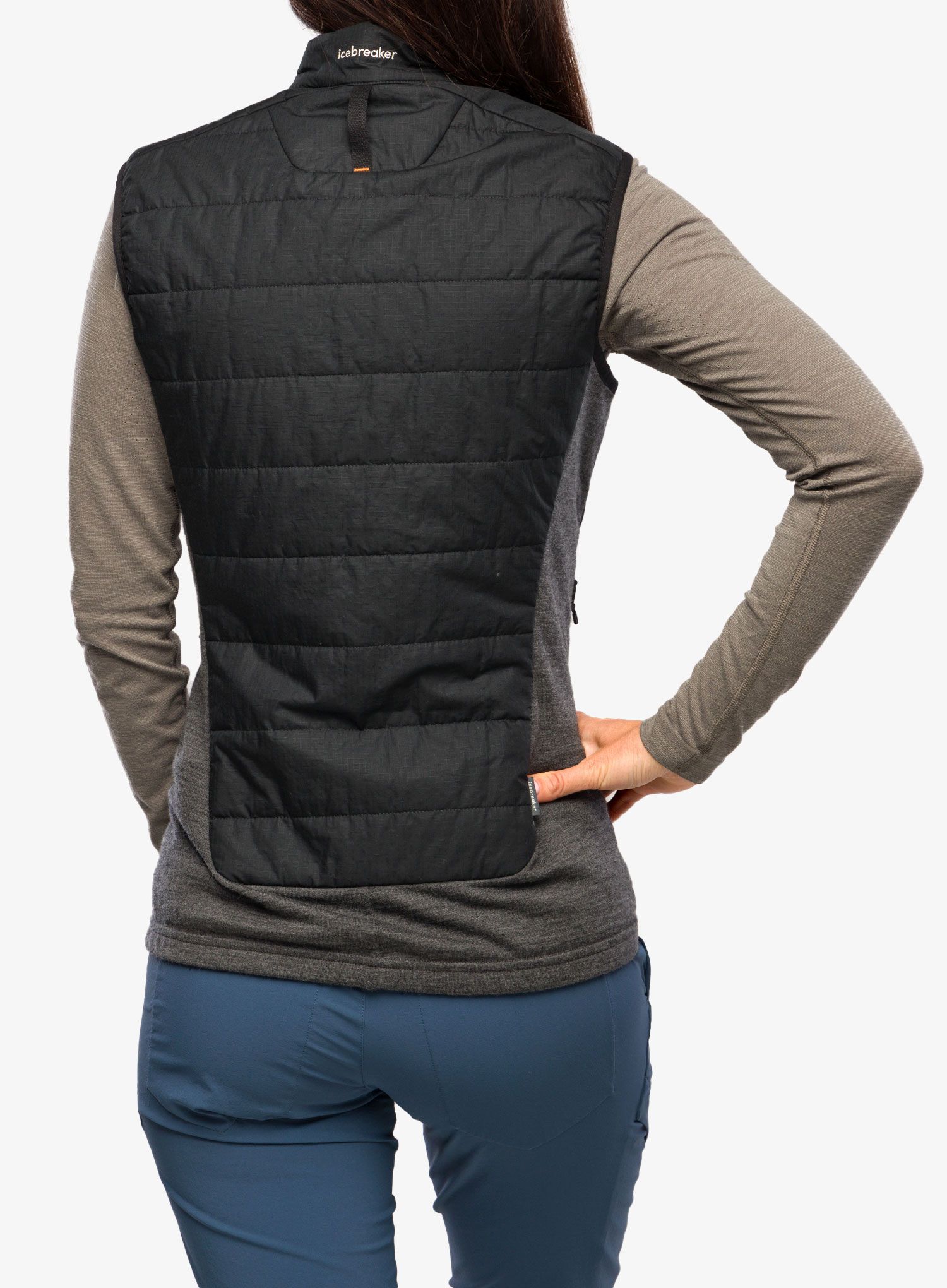 Dámská zateplená vesta Icebreaker MerinoLoft Vest - black/jet
