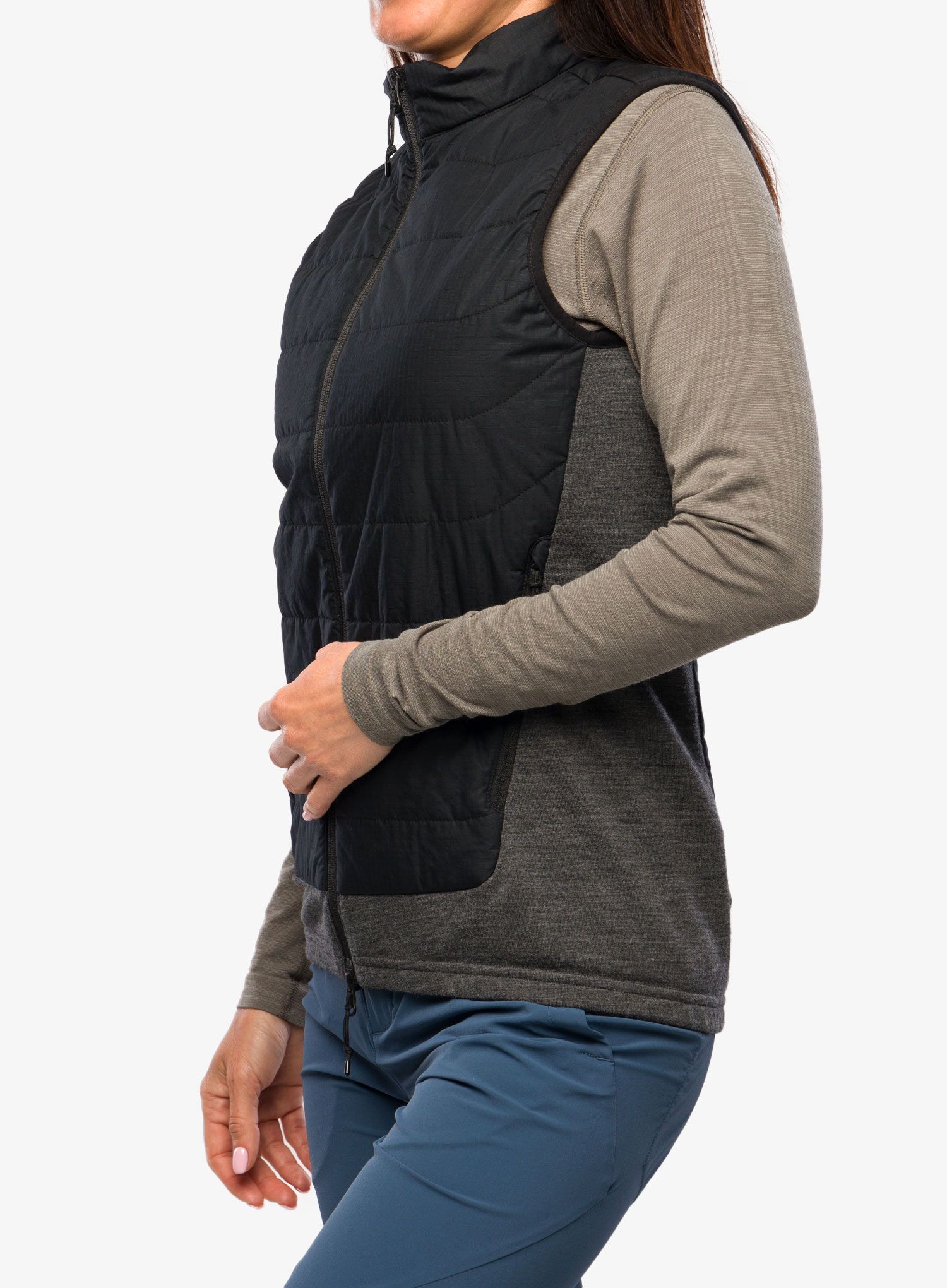 Dámská zateplená vesta Icebreaker MerinoLoft Vest - black/jet