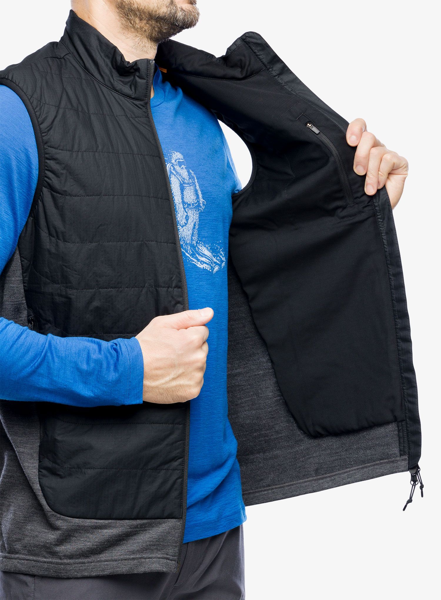 Zateplená vesta Icebreaker MerinoLoft Vest - black/jet