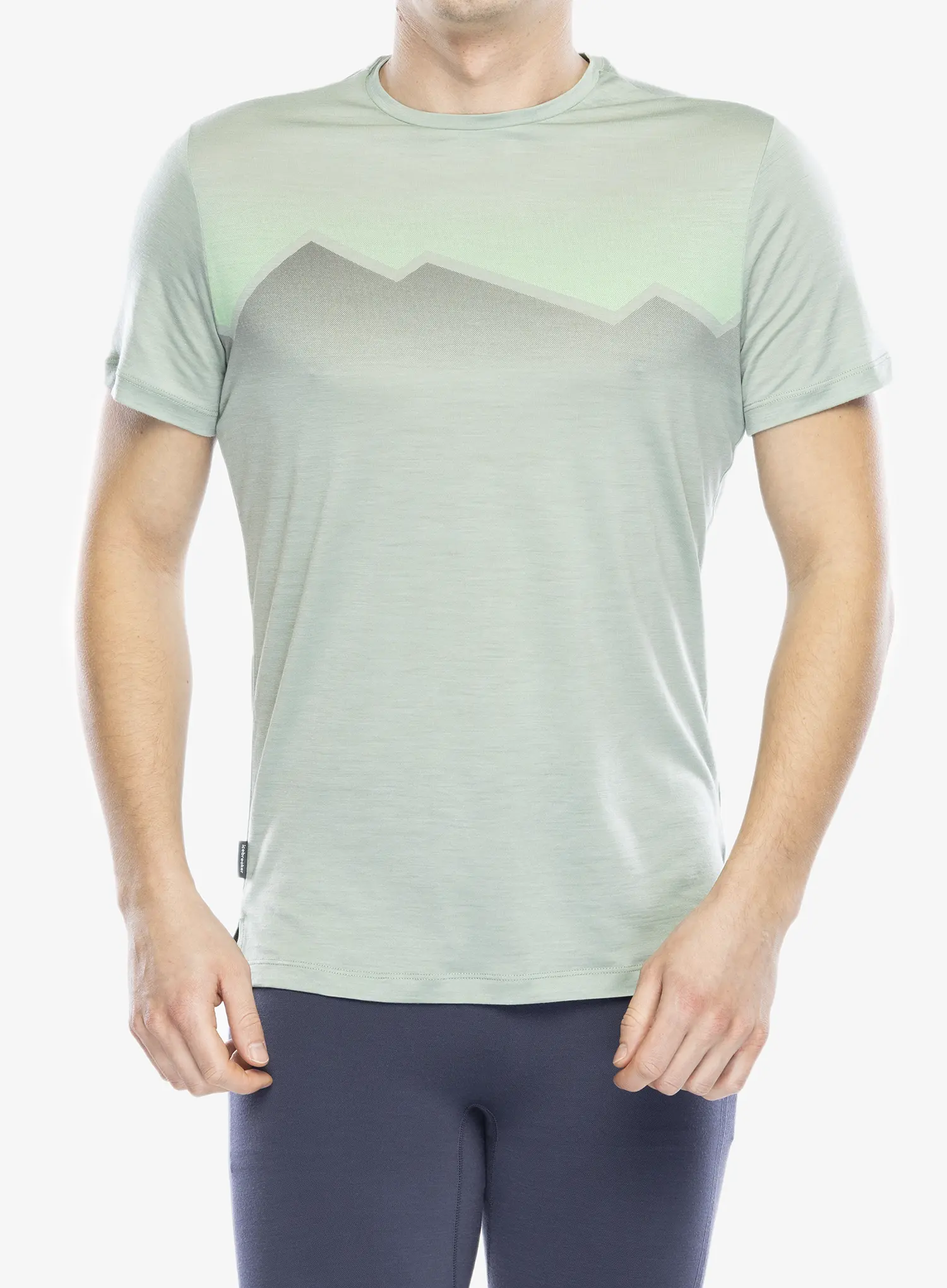 Tričko s potiskem Icebreaker Merino 125 CL Sphere SS T Rad Peak - moss