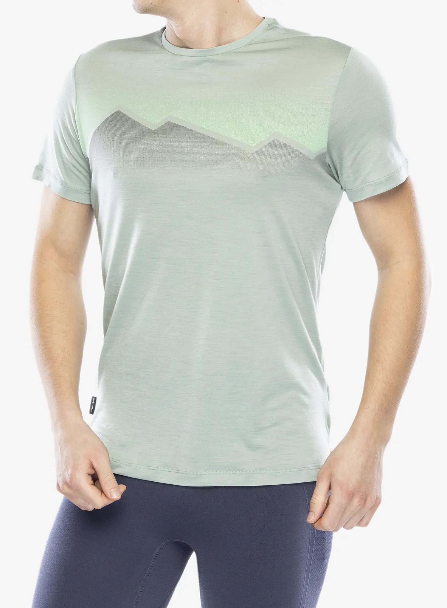 Tričko s potiskem Icebreaker Merino 125 CL Sphere SS T Rad Peak - moss