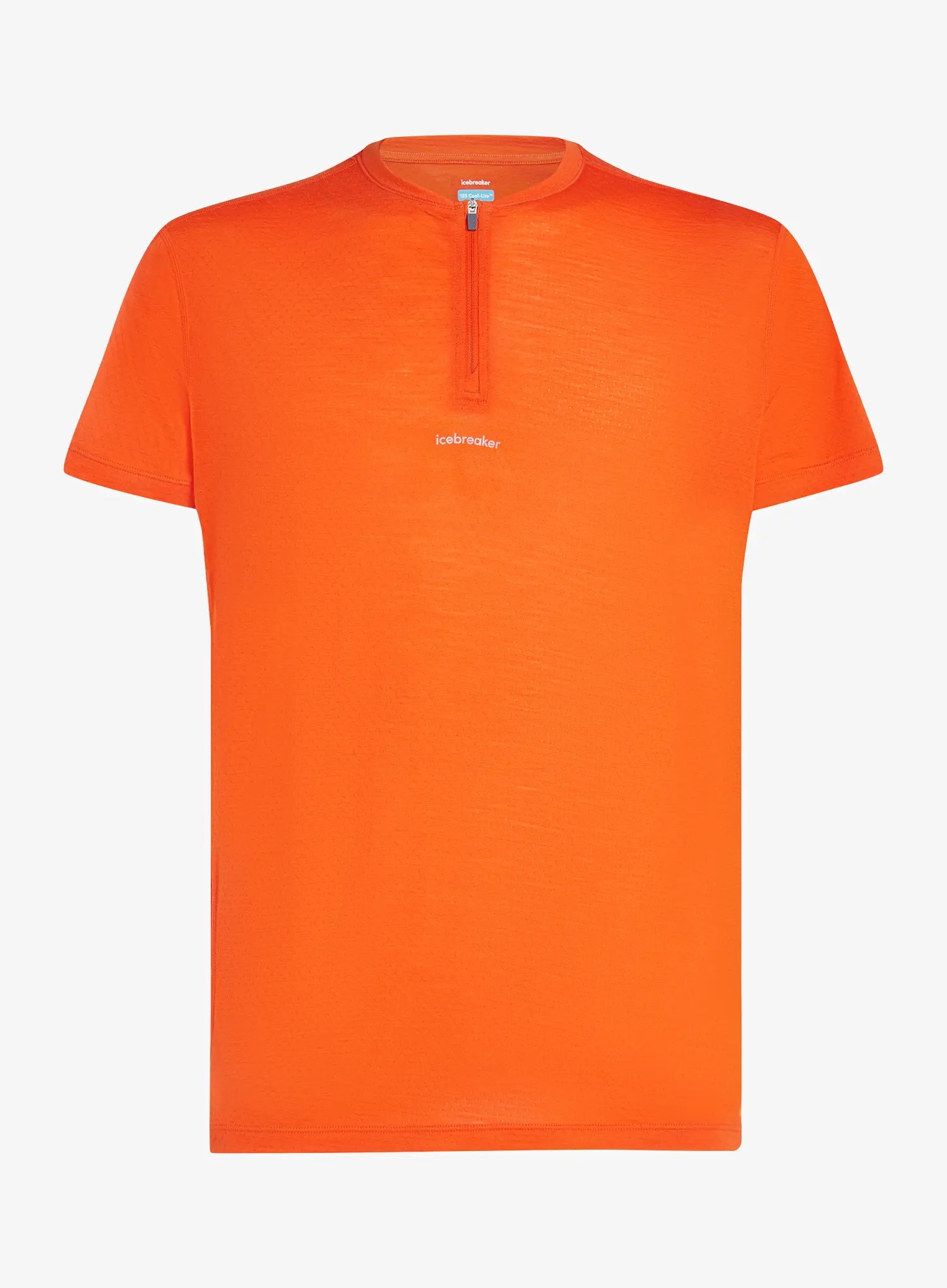 Běžecké tričko Icebreaker Merino 125 Cool-Lite Speed SS Quarter Zip - blaze