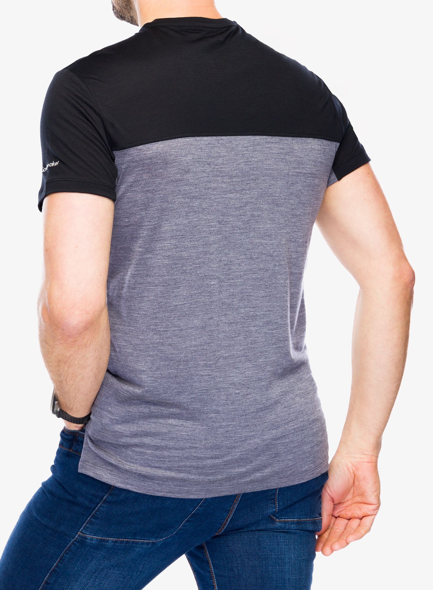 Merino triko Icebreaker Merino 125 Cool-Lite Sphere III SS Tee Colour Block - graphite/black