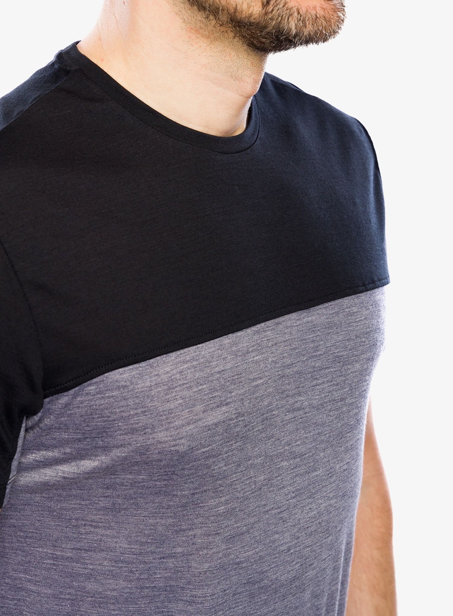 Merino triko Icebreaker Merino 125 Cool-Lite Sphere III SS Tee Colour Block - graphite/black