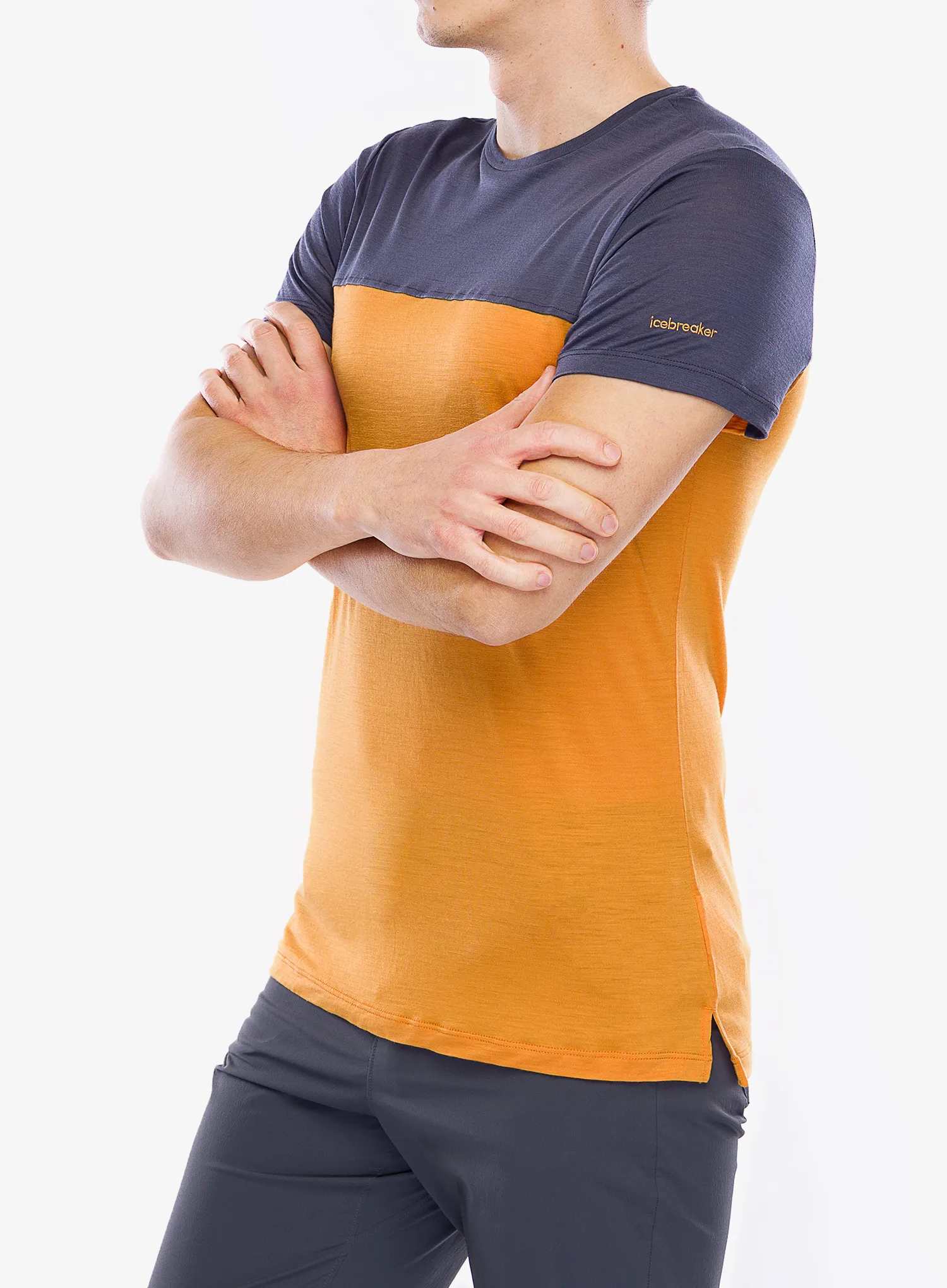 Merino triko Icebreaker Merino 125 Cool-Lite Sphere III SS Tee Colour Block - ray/graphite/cb