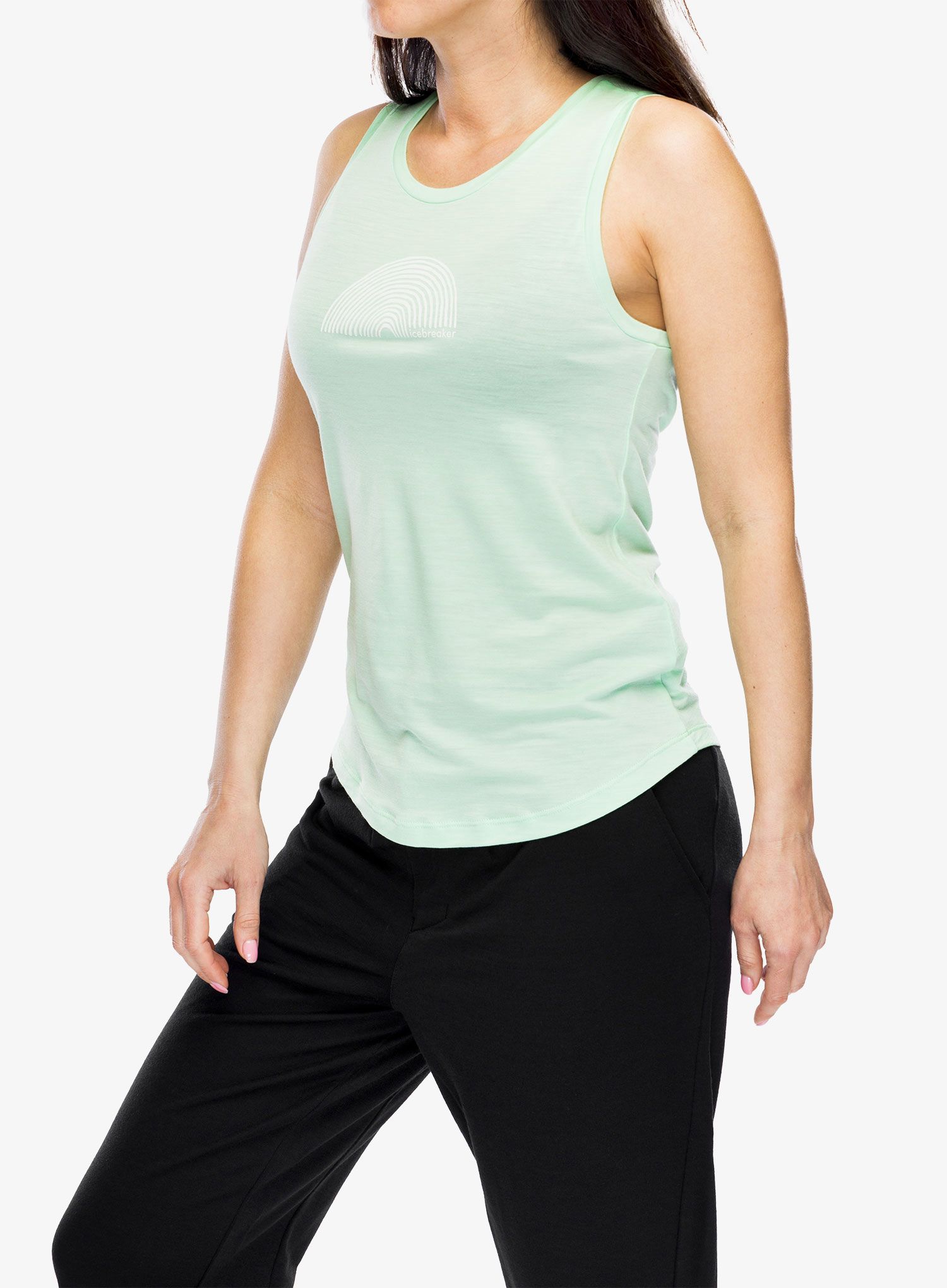 Dámský top Icebreaker Merino 125 Cool-Lite Sphere III Tank Summer Shine - glass