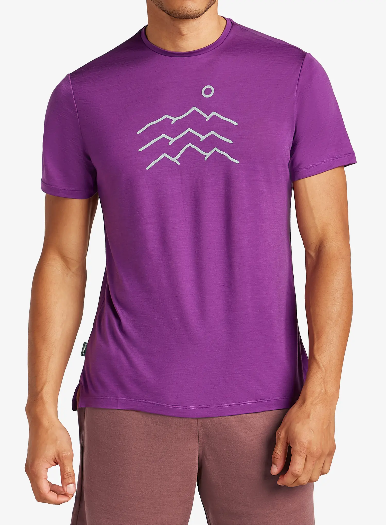 Tričko s potiskem Icebreaker Merino 125 Cool-Lite Sphere SS Tee Across - passion