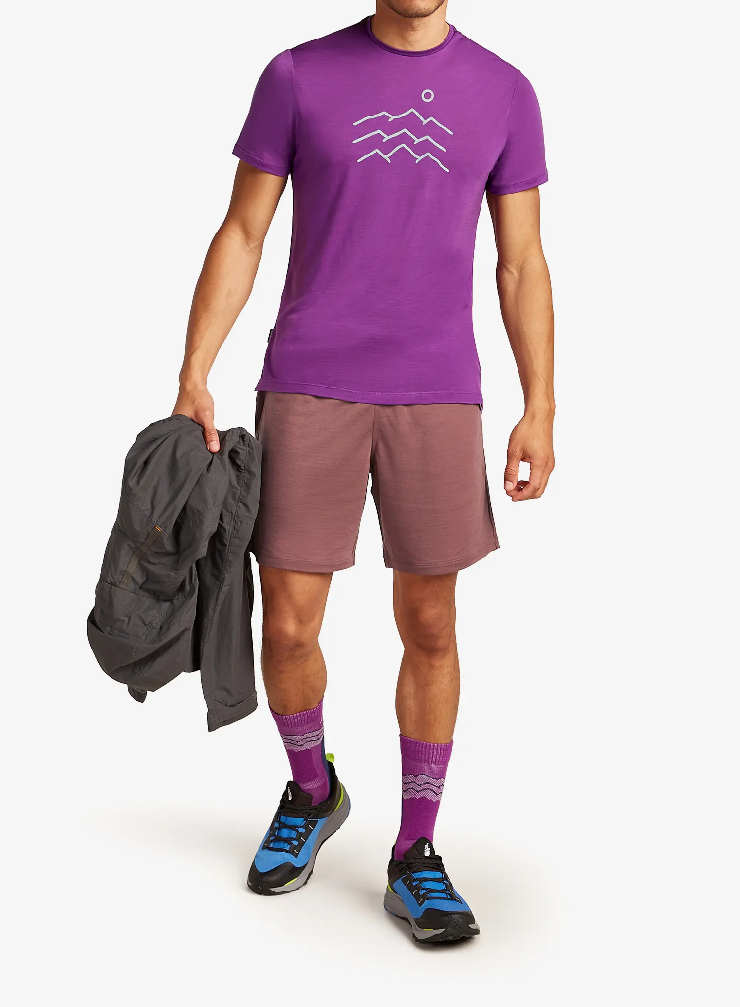 Tričko s potiskem Icebreaker Merino 125 Cool-Lite Sphere SS Tee Across - passion