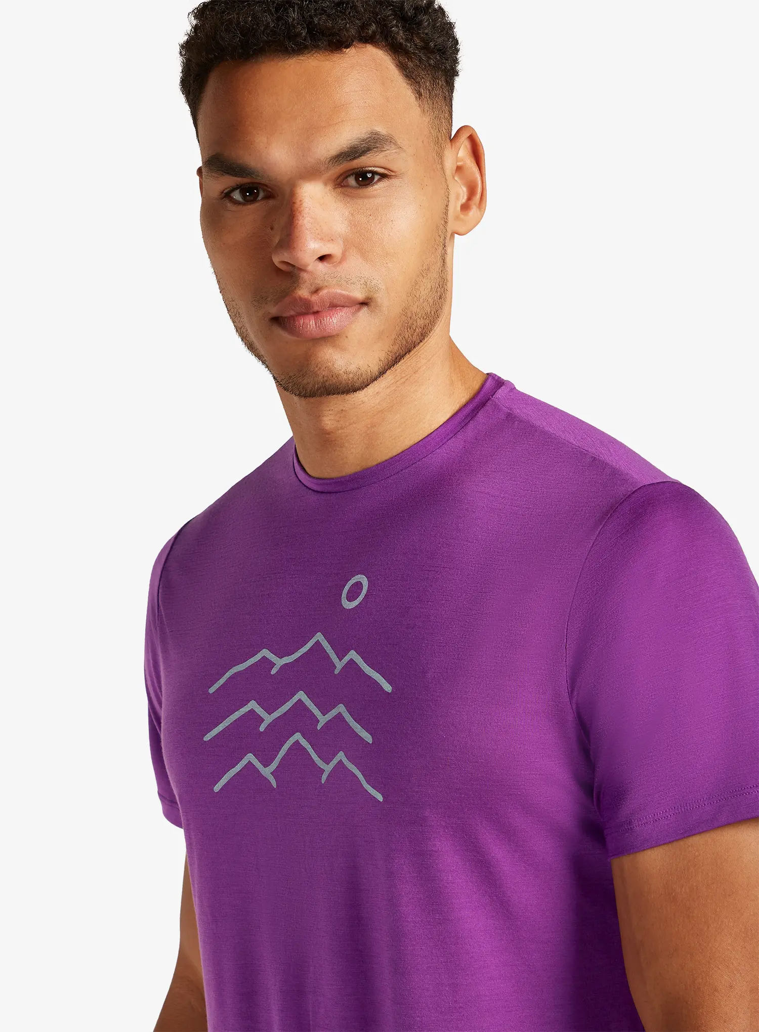 Tričko s potiskem Icebreaker Merino 125 Cool-Lite Sphere SS Tee Across - passion