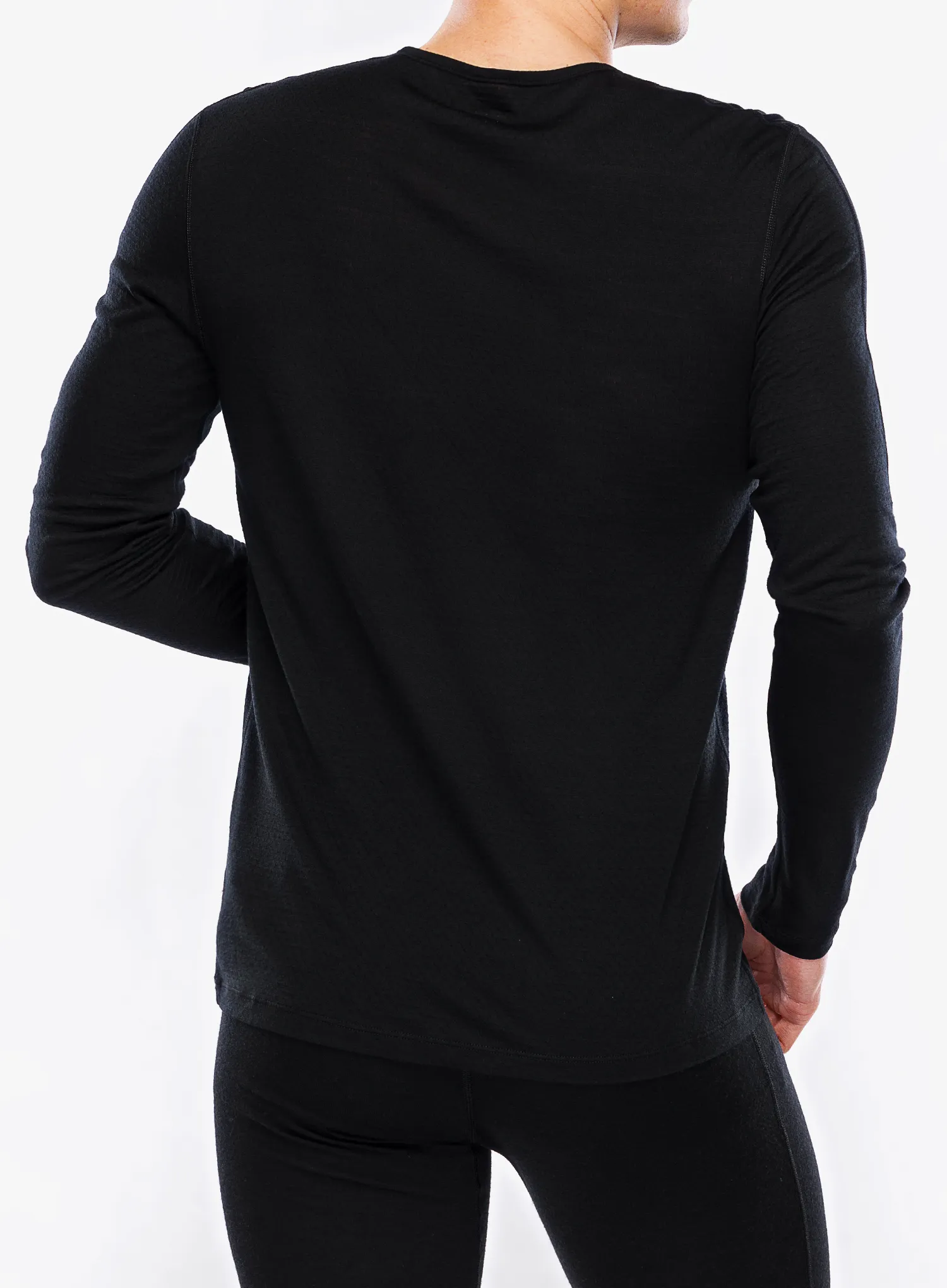 Mikina bez kapuce Icebreaker Merino 125 ZoneKnit Energy Wind LS Tee - black