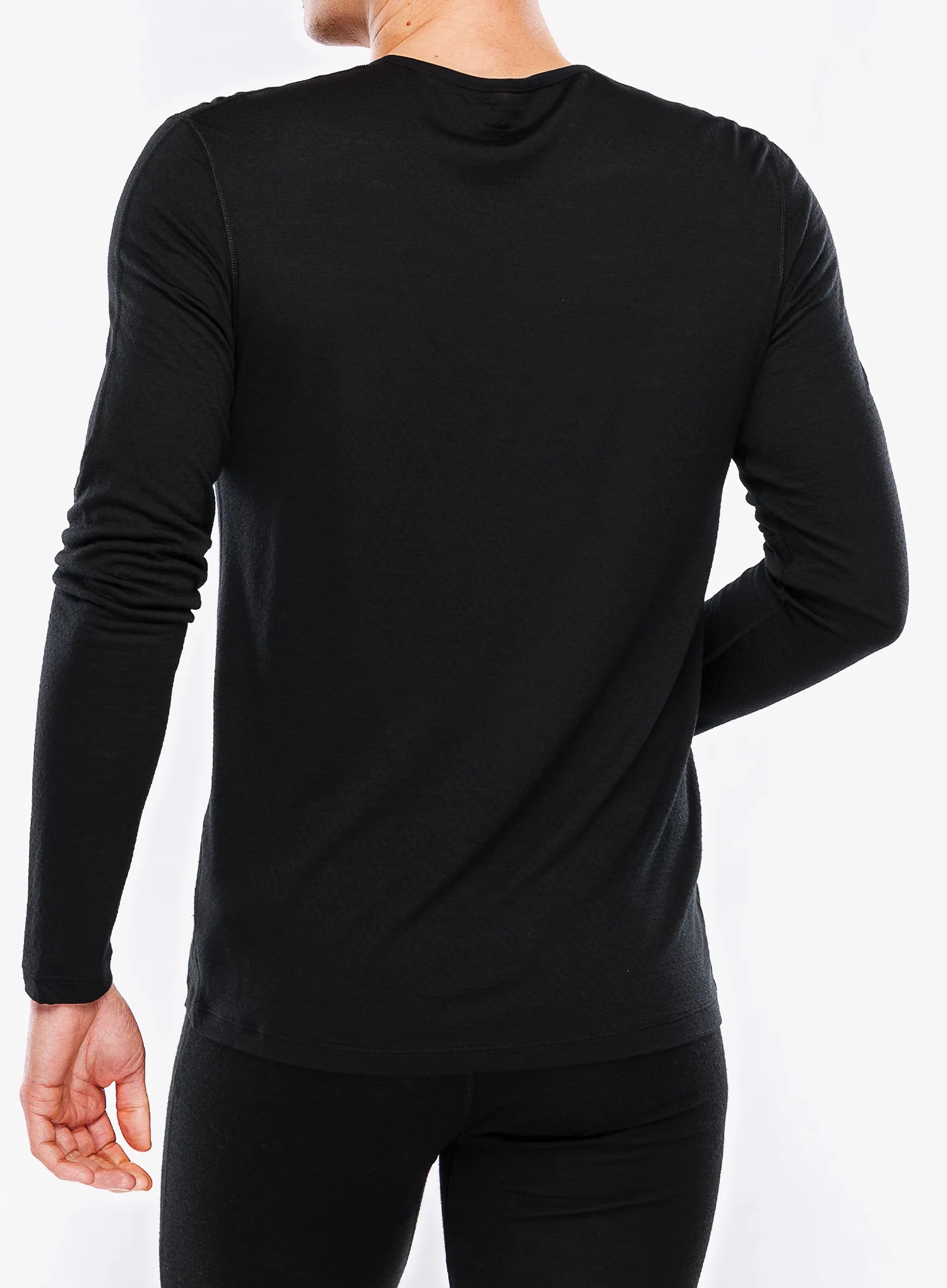 Mikina bez kapuce Icebreaker Merino 125 ZoneKnit Energy Wind LS Tee - black