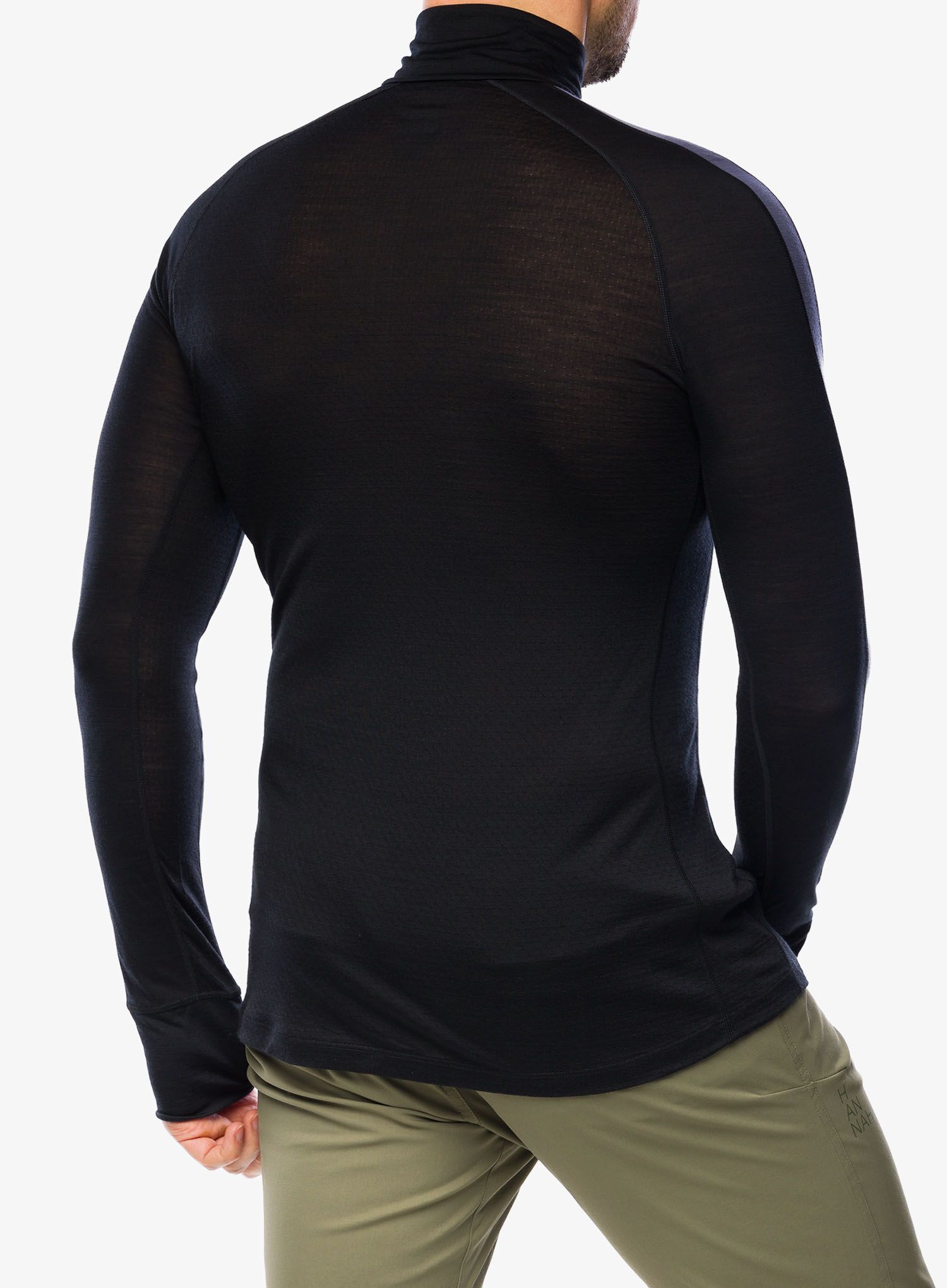 Funkční mikina Icebreaker Merino 125 ZoneKnit LS Half Zip - black/graphite/cb