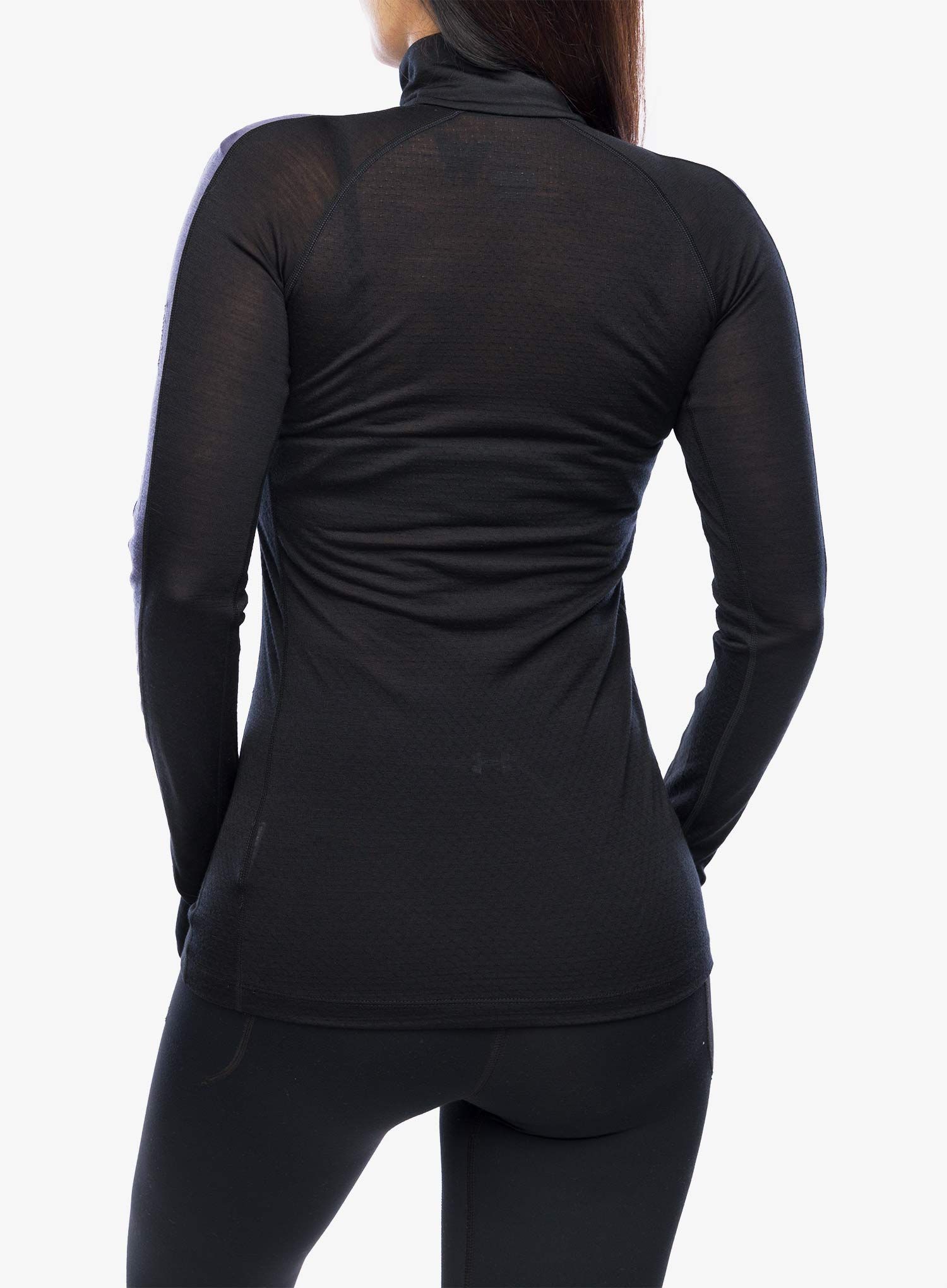 Dámská funkční mikina Icebreaker Merino 125 ZoneKnit LS Half Zip - black/graphite/cb