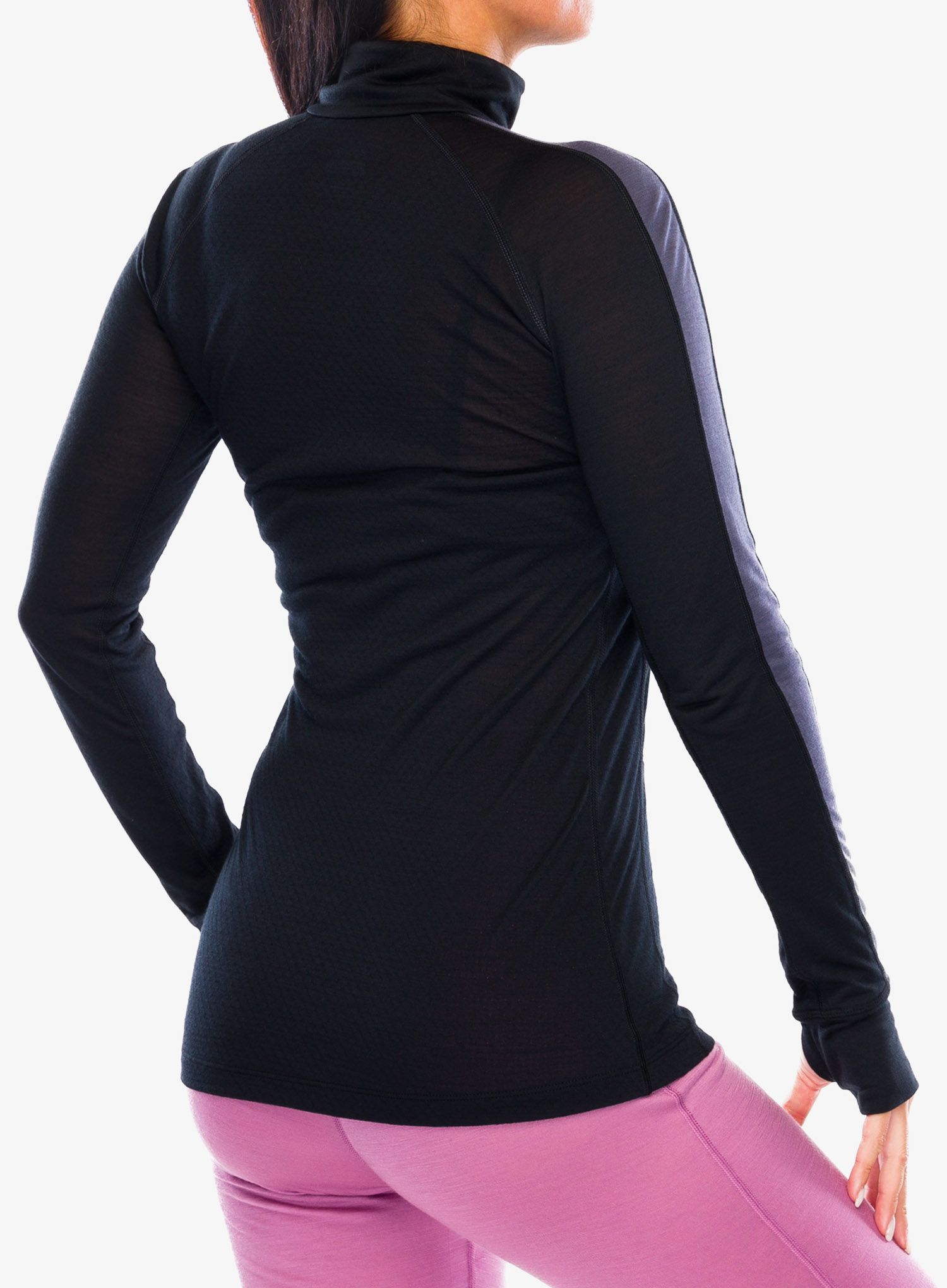 Dámská funkční mikina Icebreaker Merino 125 ZoneKnit LS Half Zip - black/graphite/cb
