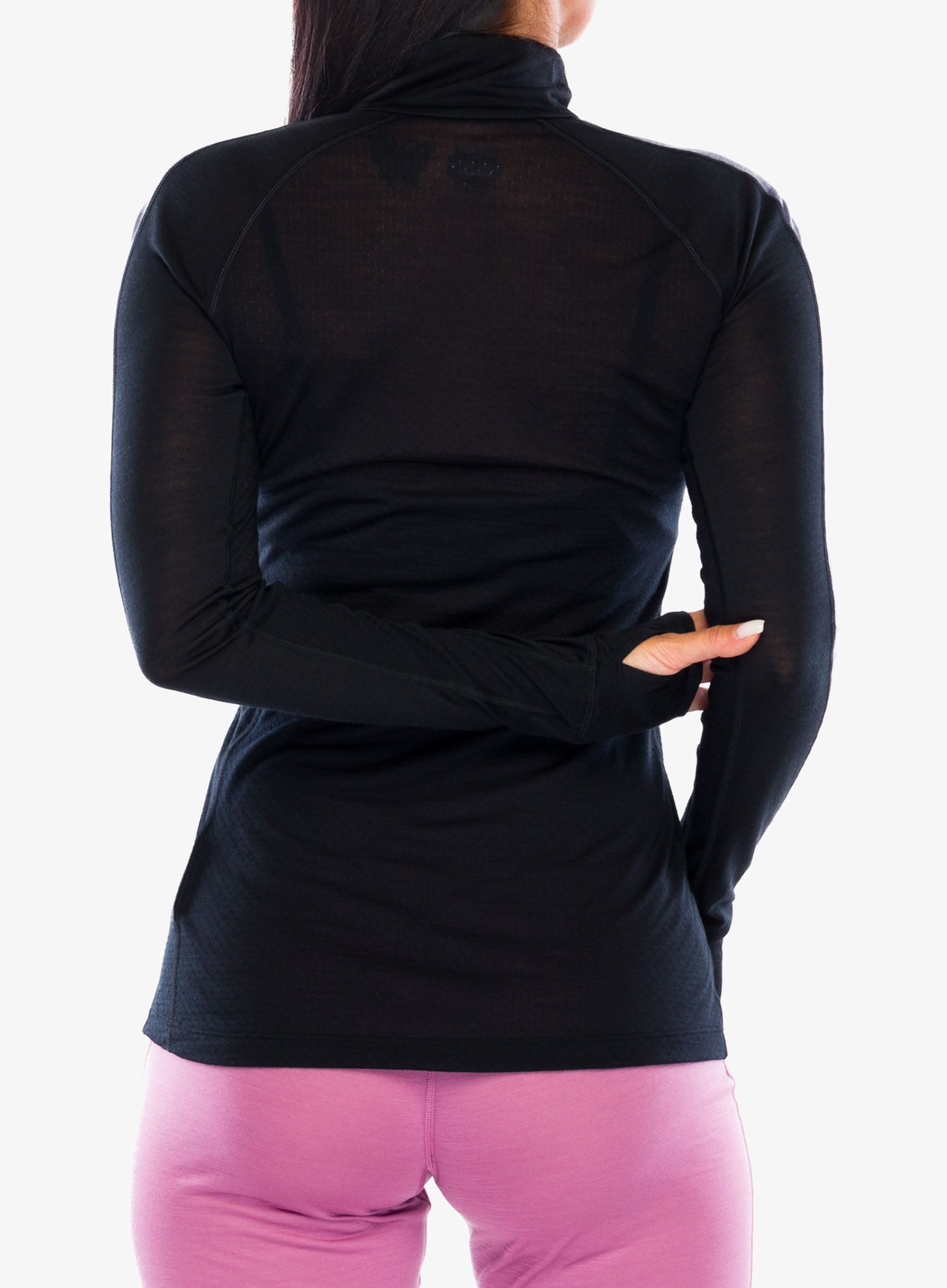 Dámská funkční mikina Icebreaker Merino 125 ZoneKnit LS Half Zip - black/graphite/cb