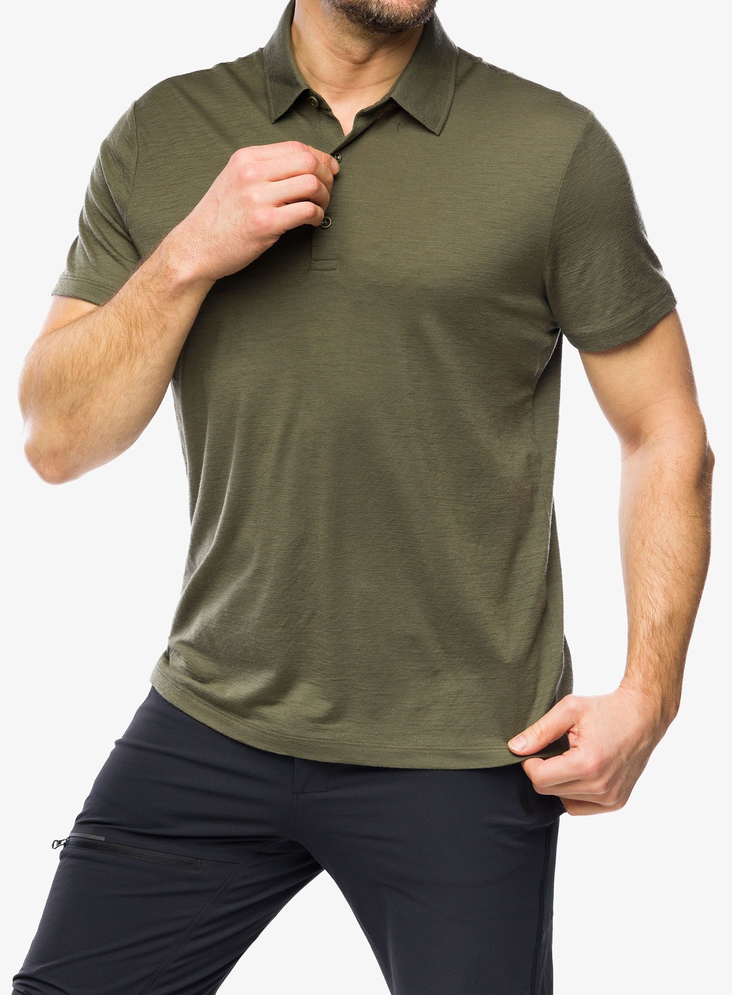 Polokošile Icebreaker Merino 150 Tech Lite III SS Polo - loden
